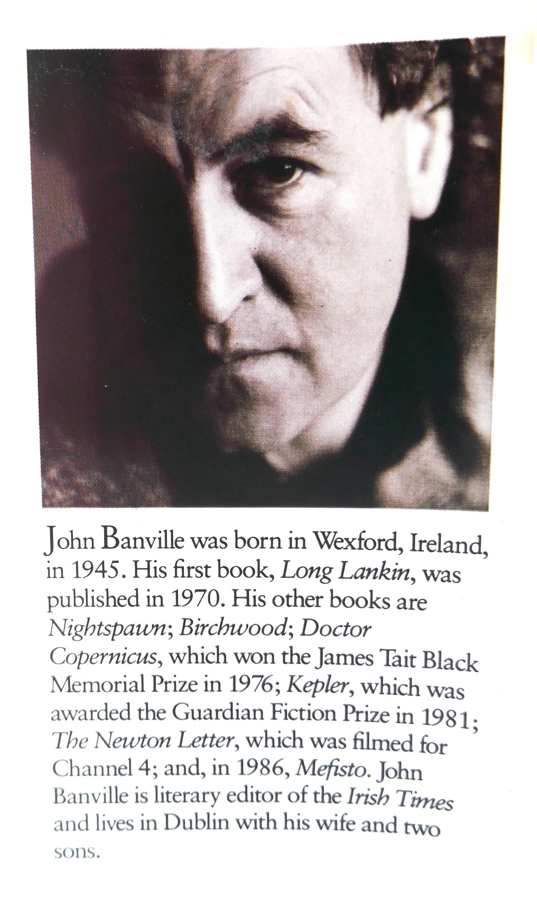 The Book of Evidence. Author Signed (1989) - Image 2