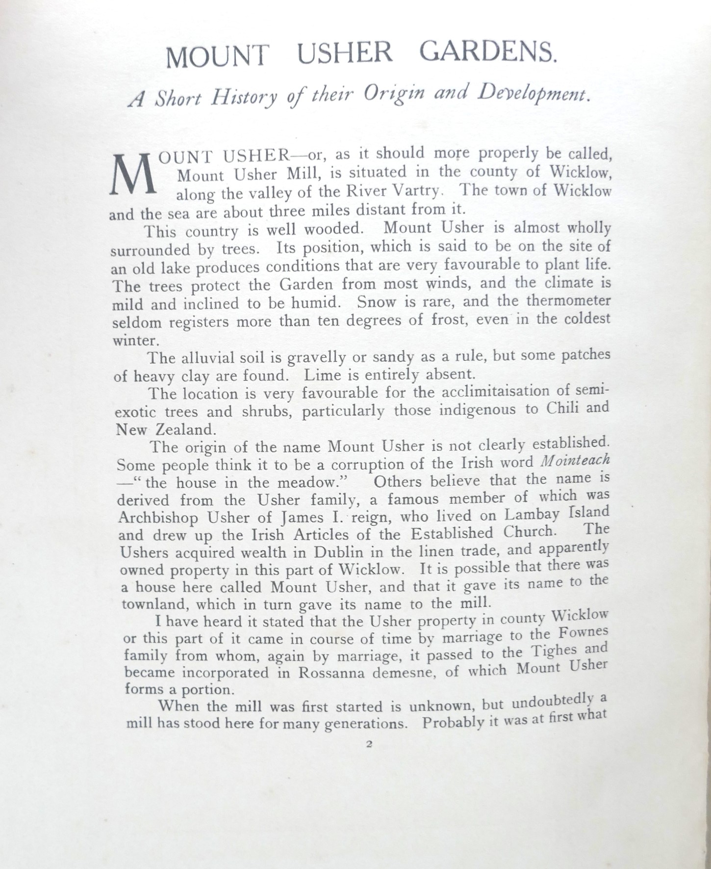 Origin and Development of Mount Usher Gardens (1868-1928) - Image 3