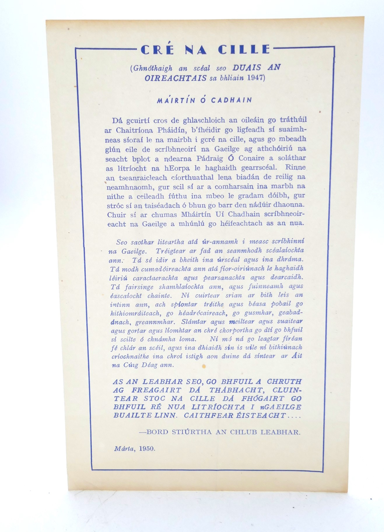 Cré na Cille. First Edition (1949) - Image 8