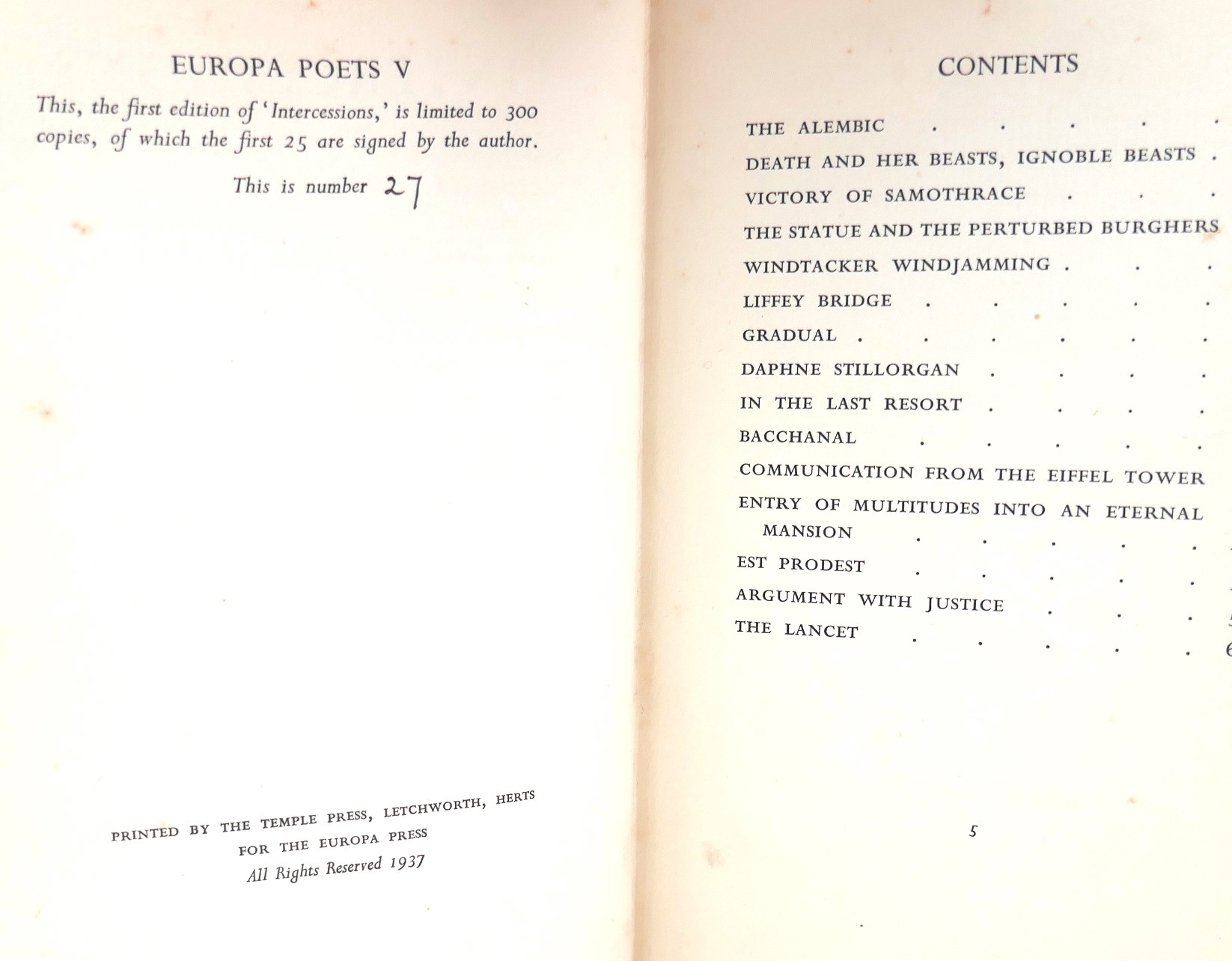 Intercessions. Limited Edition (1937) - Image 3