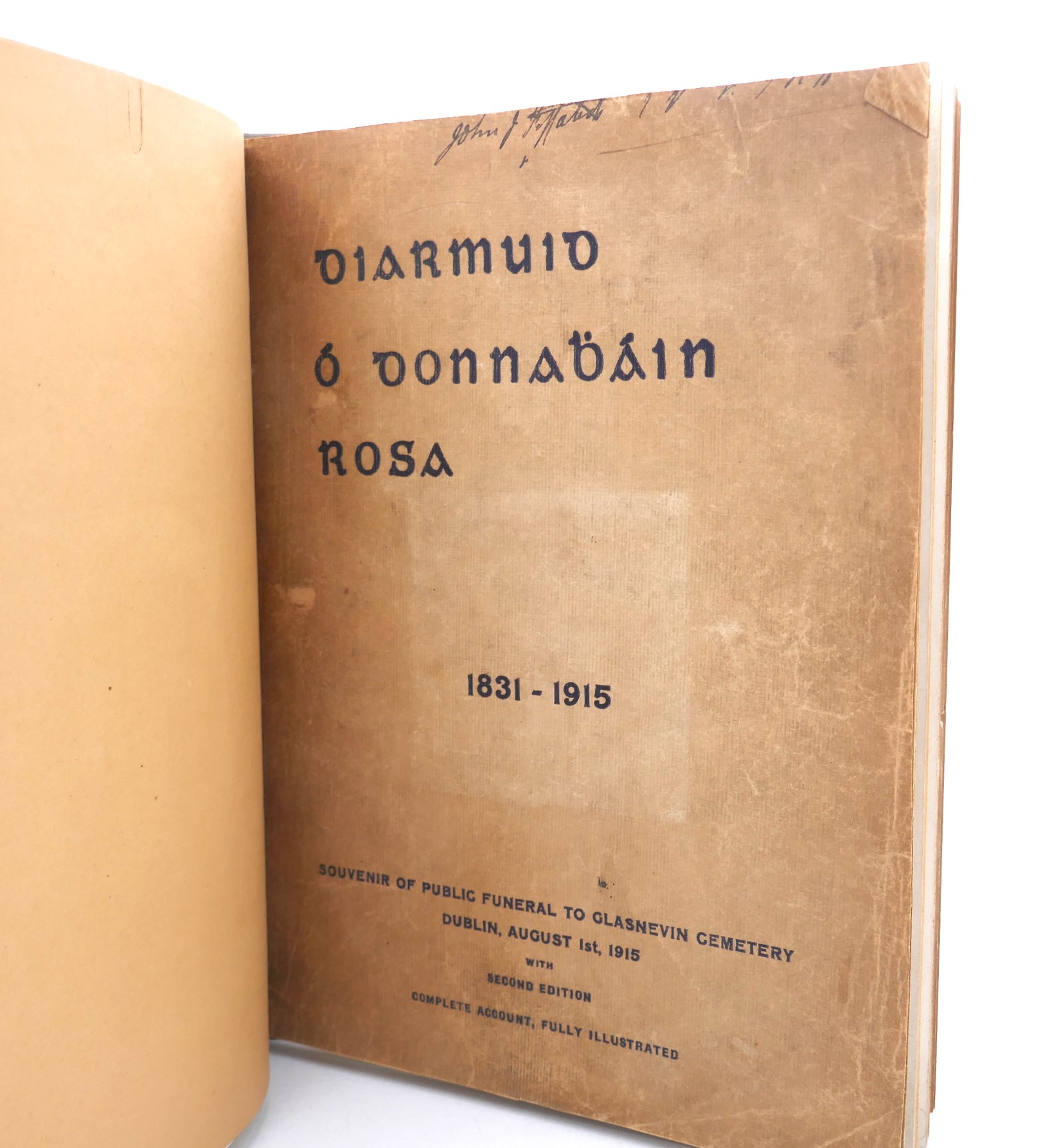 Diarmuid O'Donnabhain Rosa. Souvenir of Public Funeral (1915) - Image 2