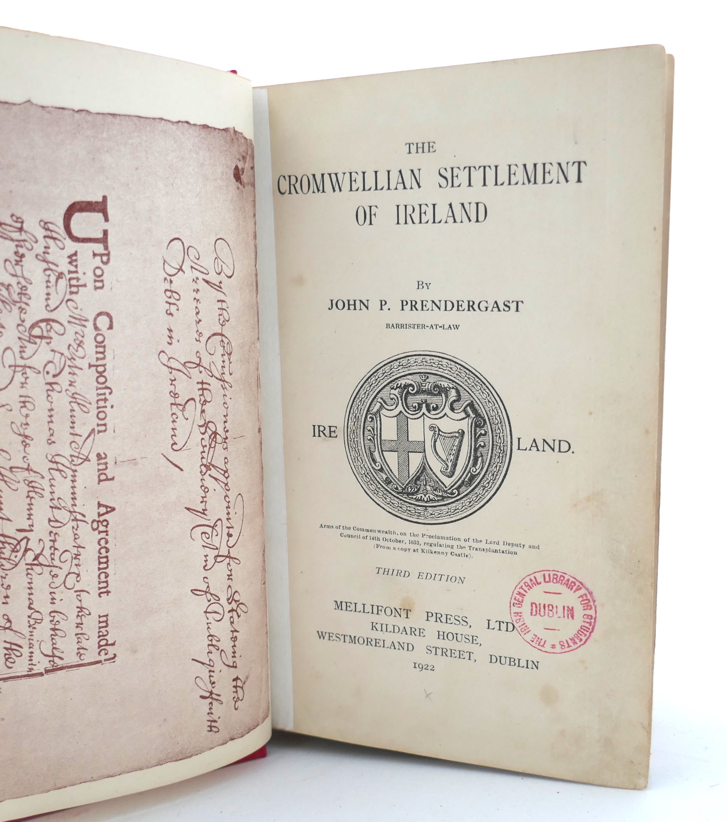 The Cromwellian Settlement of Ireland. Third Edition (1922) - Image 2