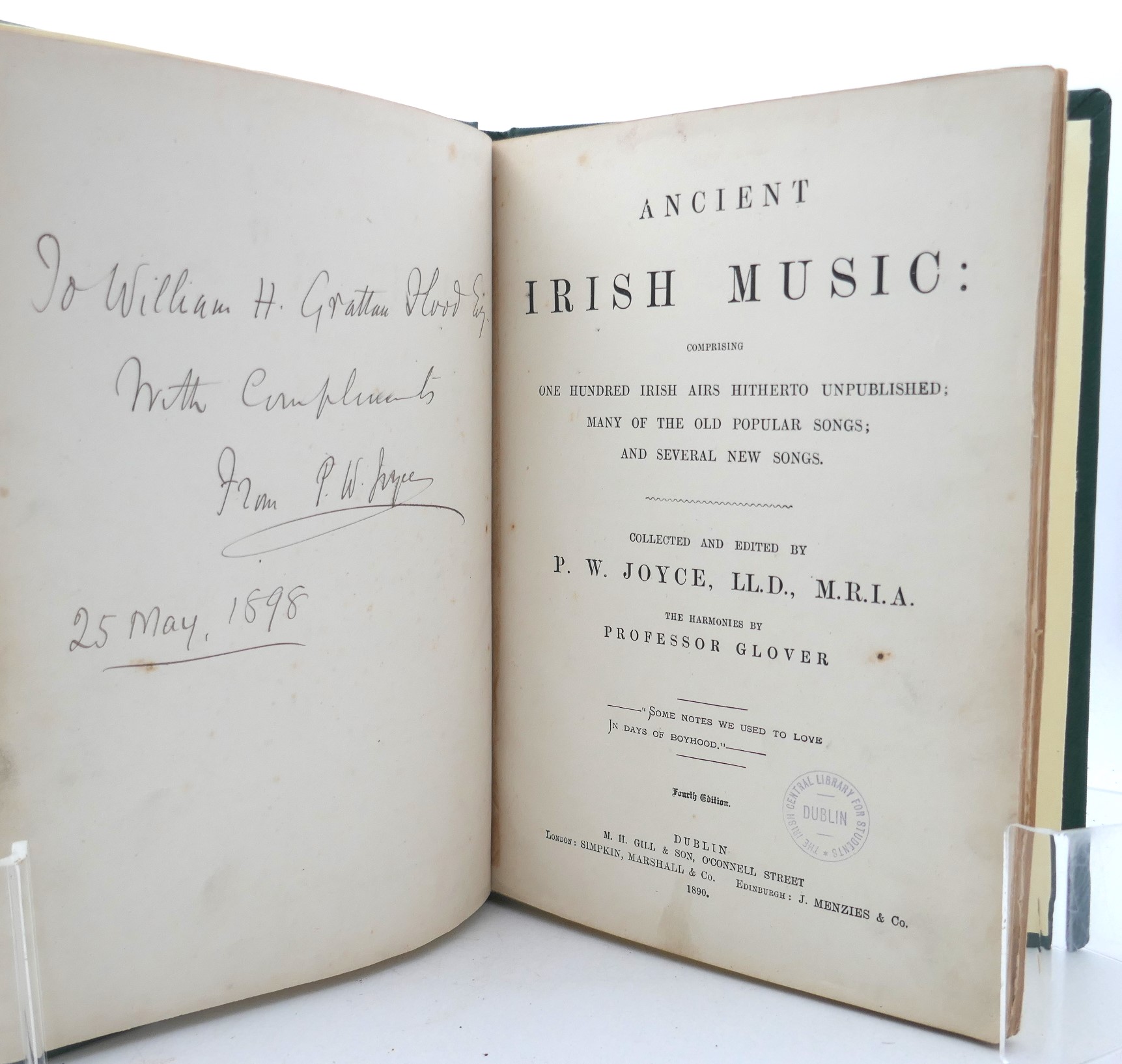 Ancient Irish Music. Presentation Copy (1890) - Image 2