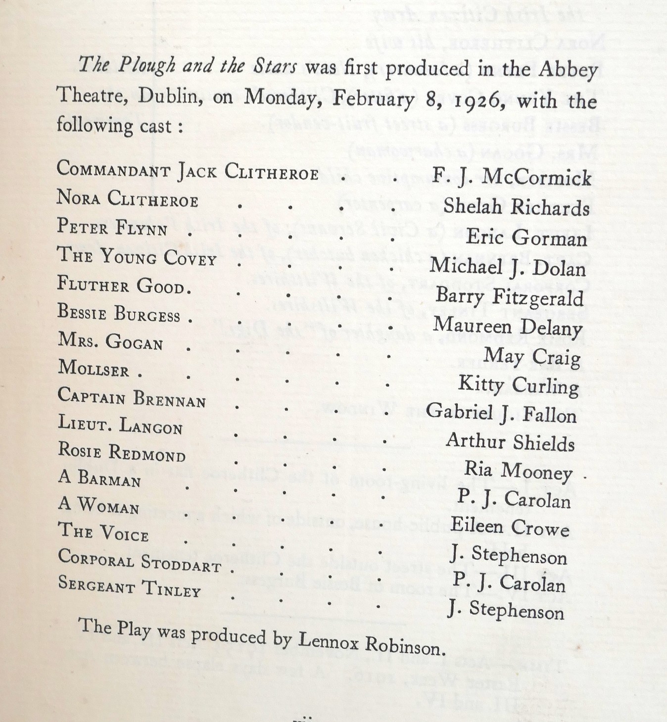 The Plough and The Stars. First Edition (1926) - Image 3