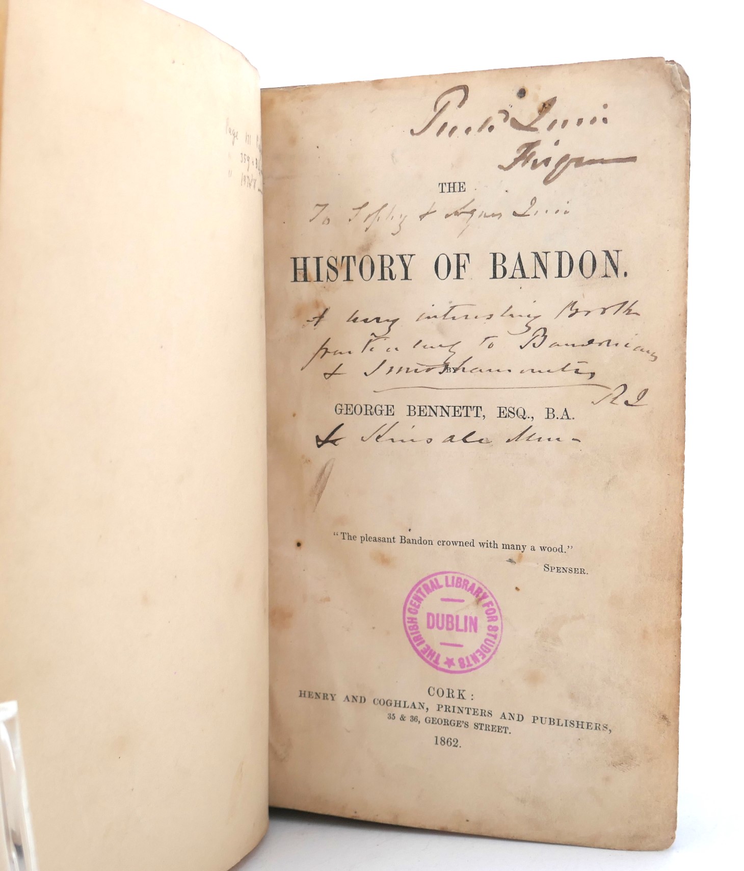 The History of Bandon. First Edition (1862) - Image 2