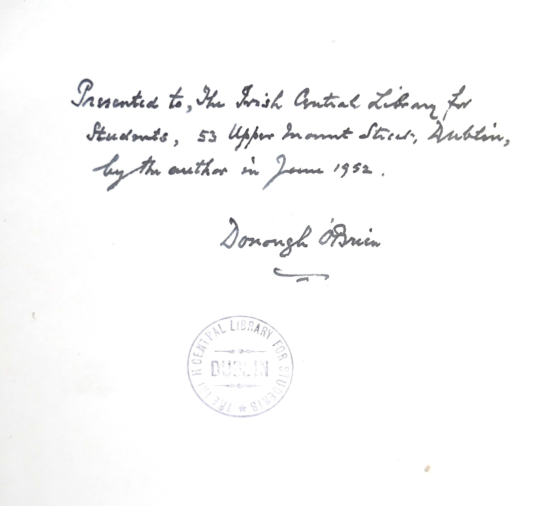 History of the O'Briens. Inscribed by the Author (1949) - Image 2