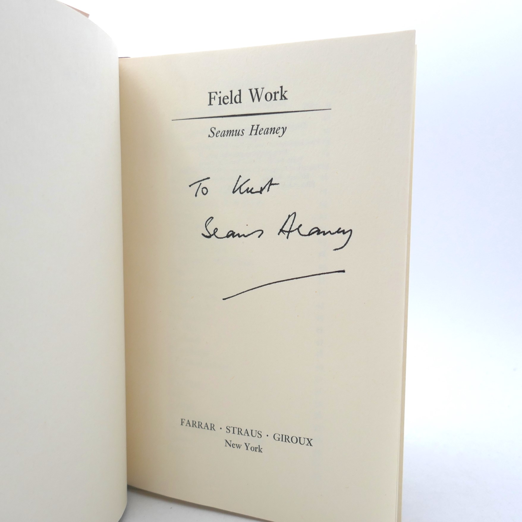 Field Work. Inscribed Copy (1979) - Image 3