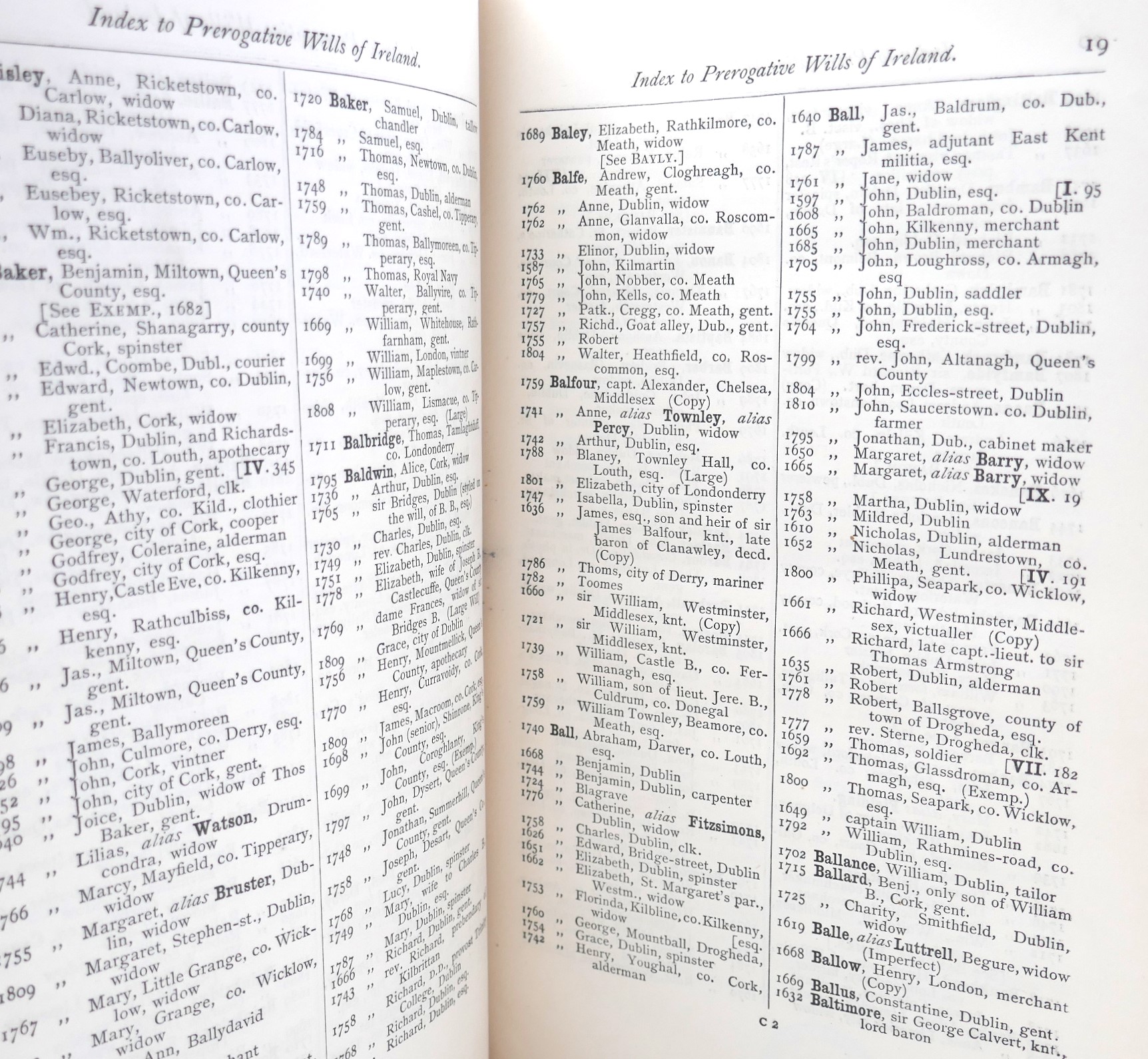 Index to the Prerogative Wills of Ireland (1536-1810) - Image 4