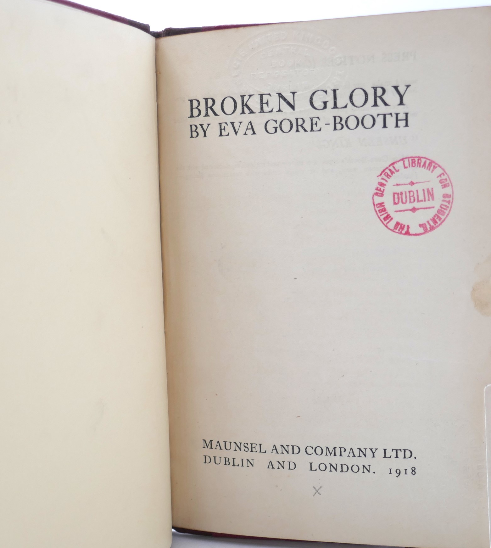 Broken Glory. First Edition (1918) - Image 2