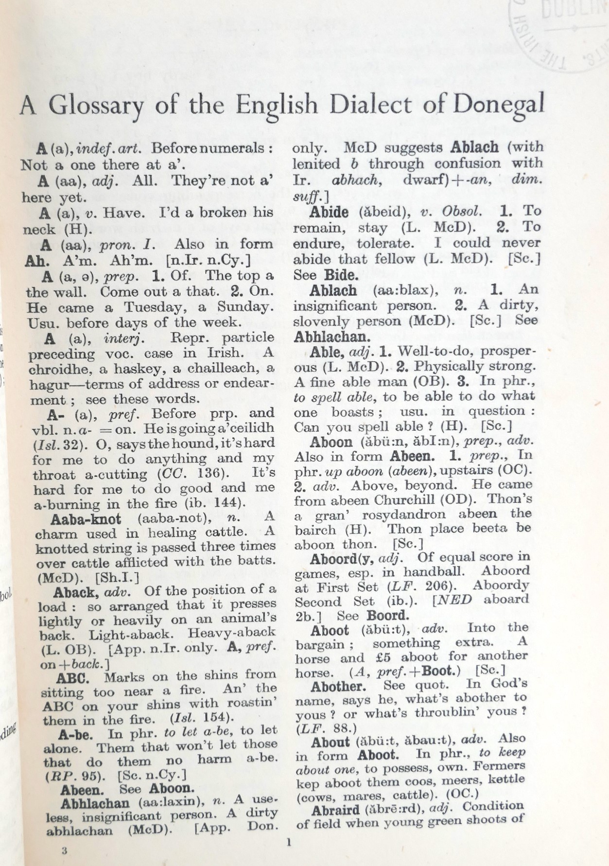 The English Dialect of Donegal. A Glossary (1953) - Image 4