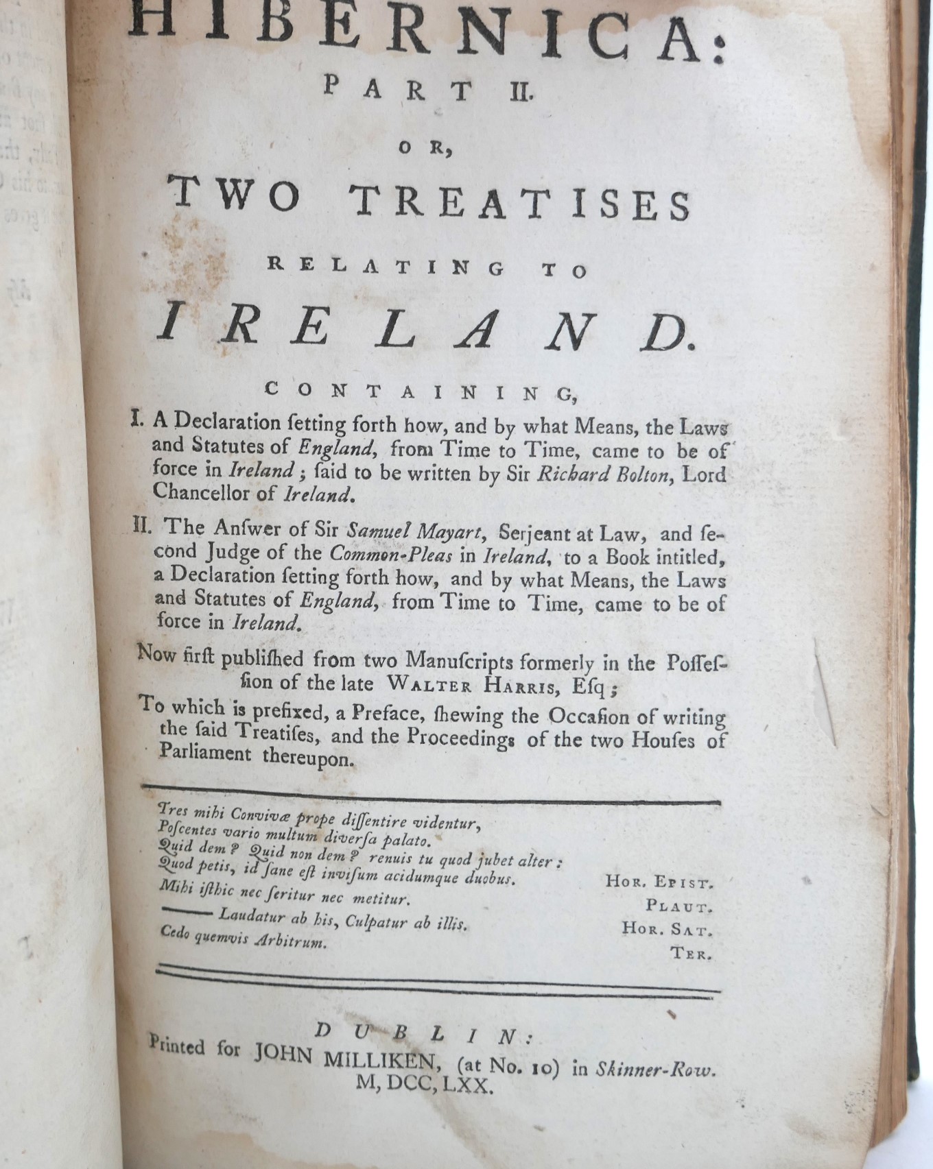 Hibernica: Or, Some Antient Pieces Relating to Ireland (1770) - Image 3