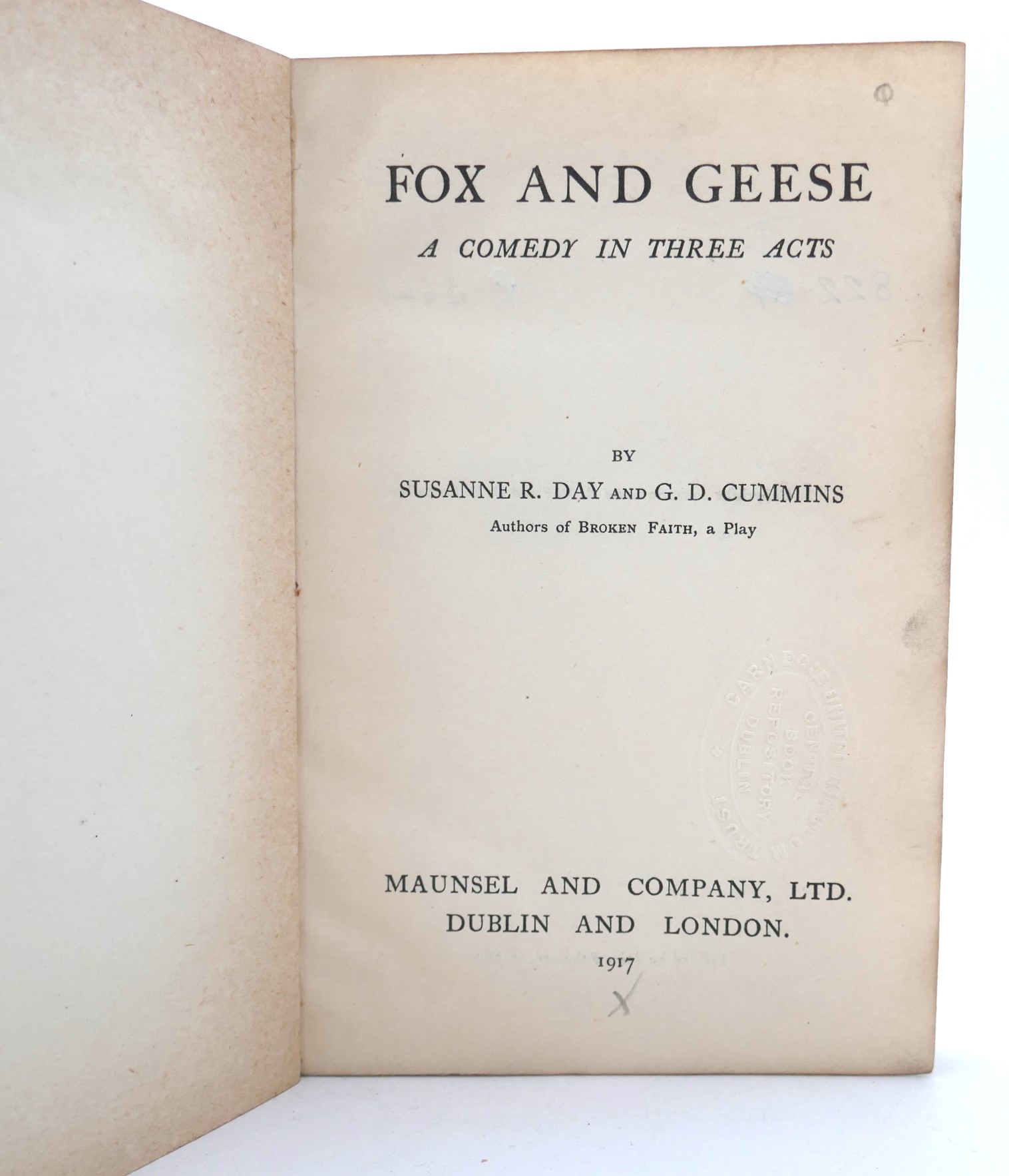 Fox and Geese. A Comedy in Three Acts (1918) - Image 2