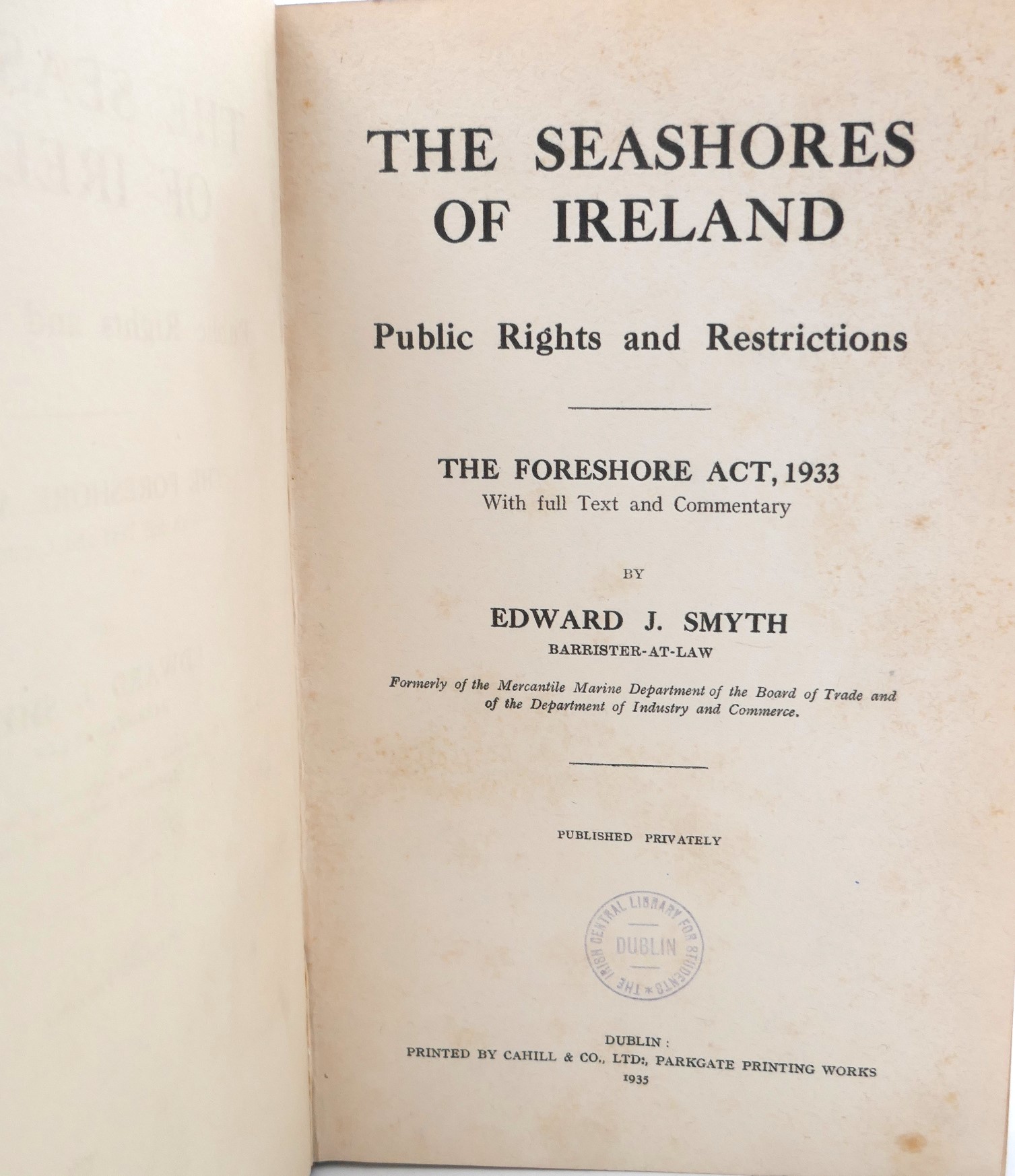 The Seashores of Ireland. Public Rights and Restrictions (1935) - Image 2