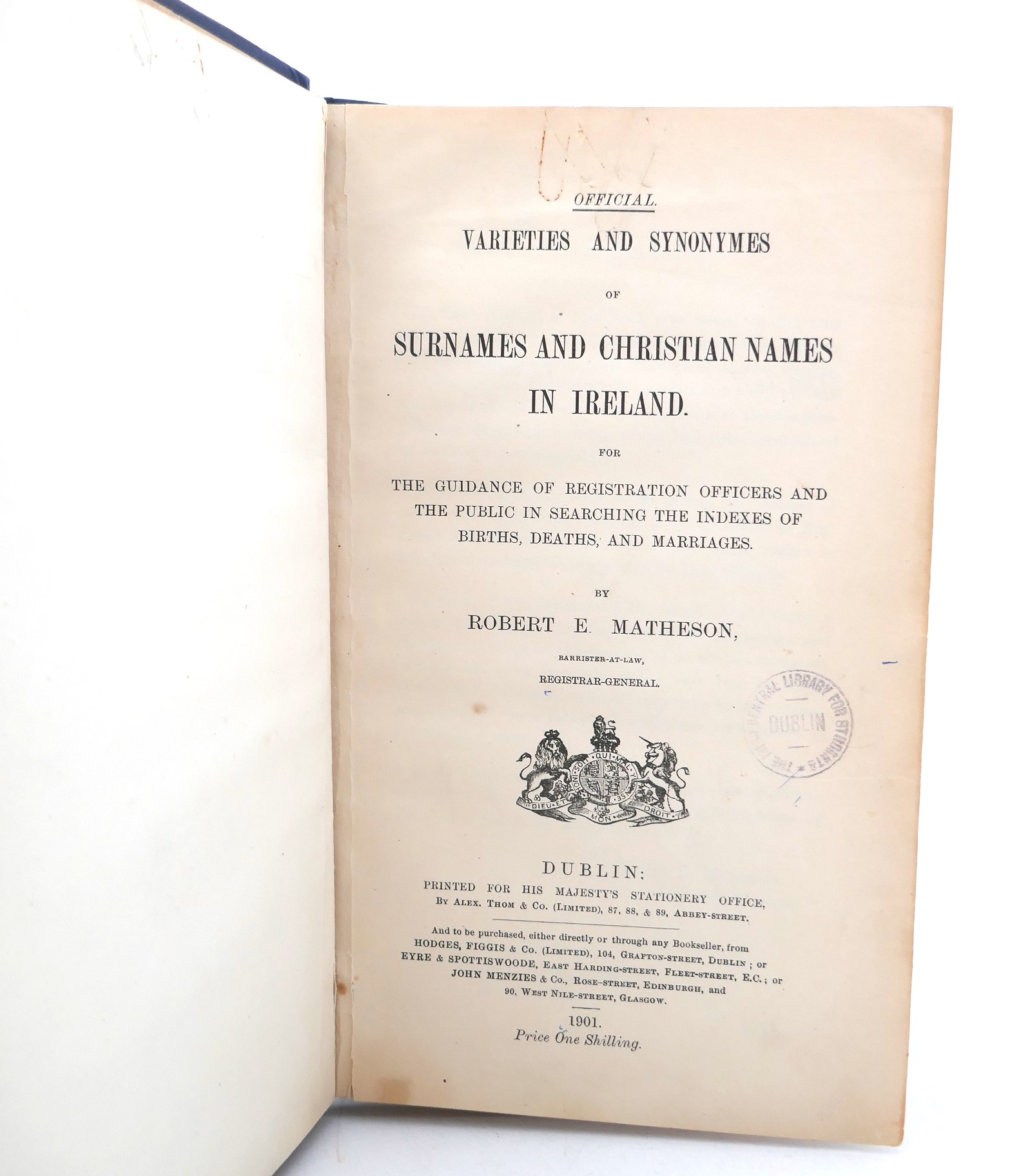 Surnames and Christian Names in Ireland (1901) - Image 2
