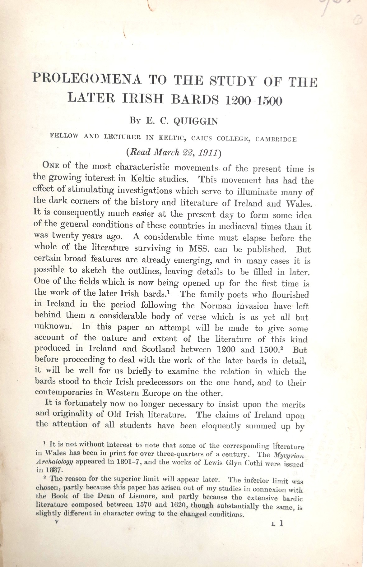 Prolegomena to the Study of the Later Irish Bards (1200-1500) - Image 2