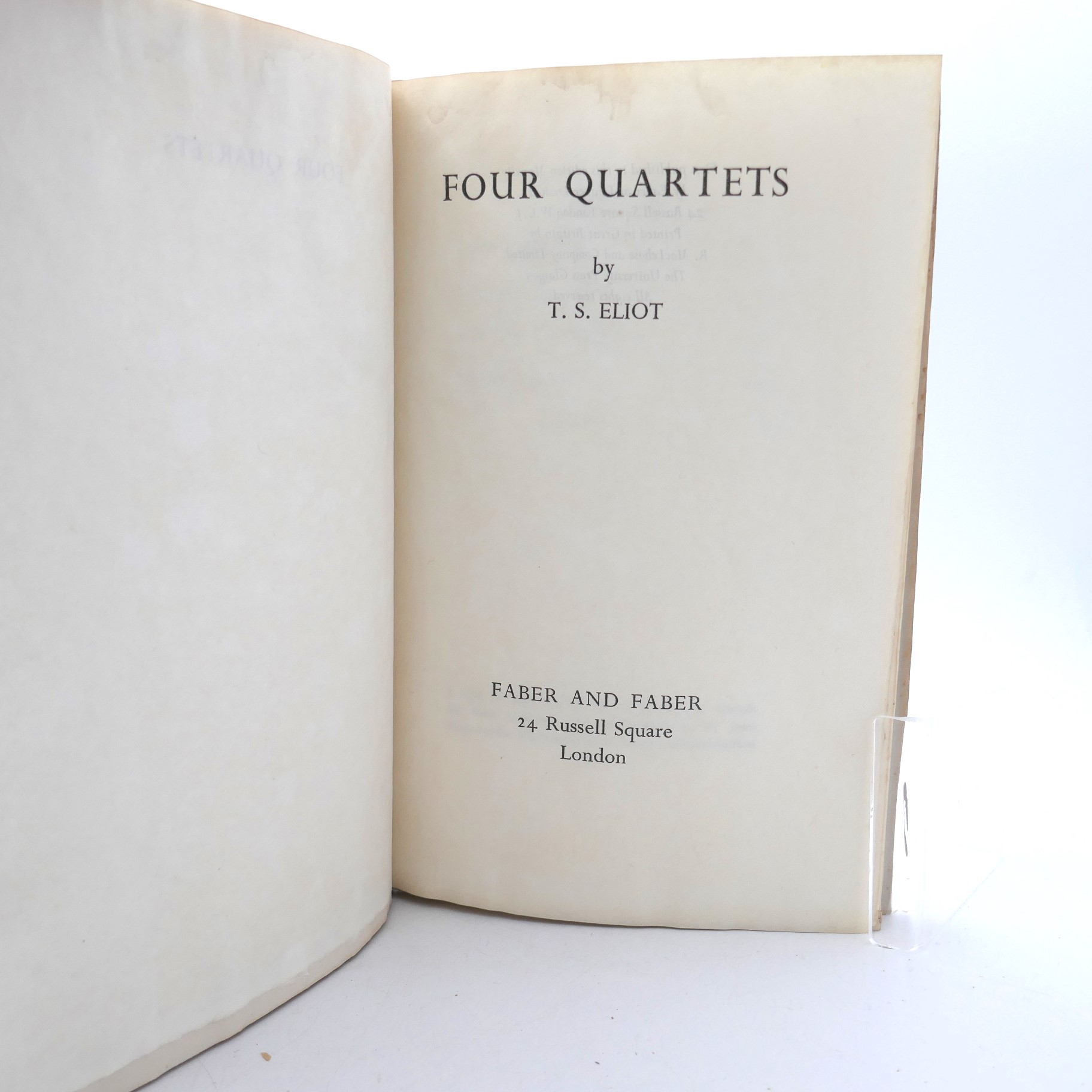 Four Quartets. First Edition (1944) - Image 3