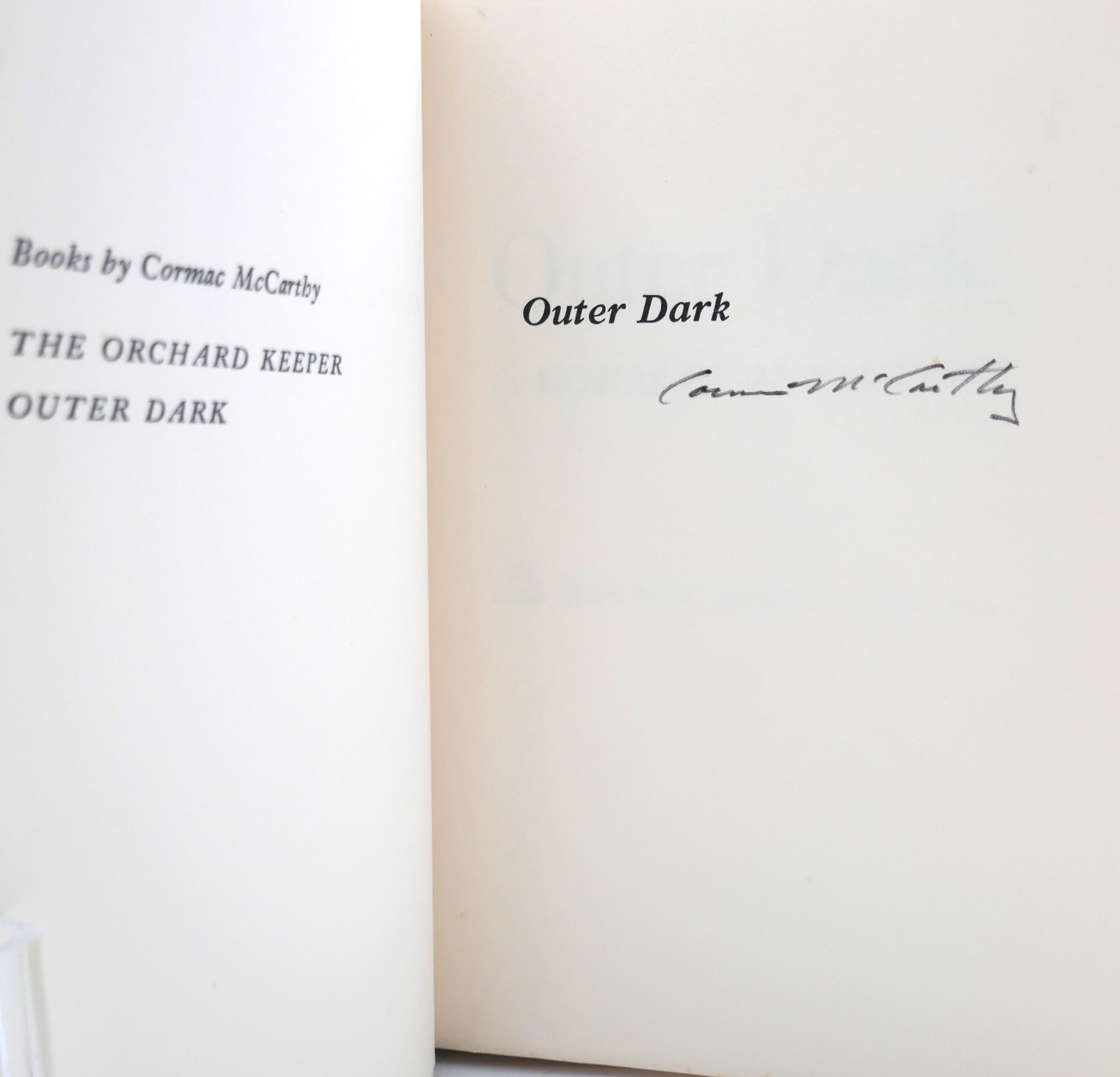 Outer Dark. First Edition. Signed by the Author (1968) - Image 4