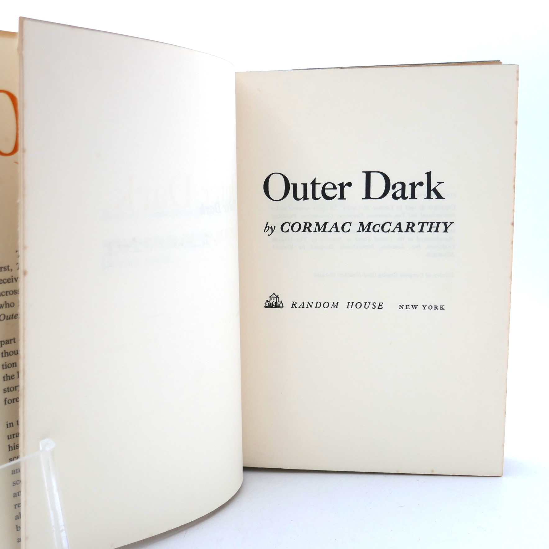 Outer Dark. First Edition. Signed by the Author (1968) - Image 5