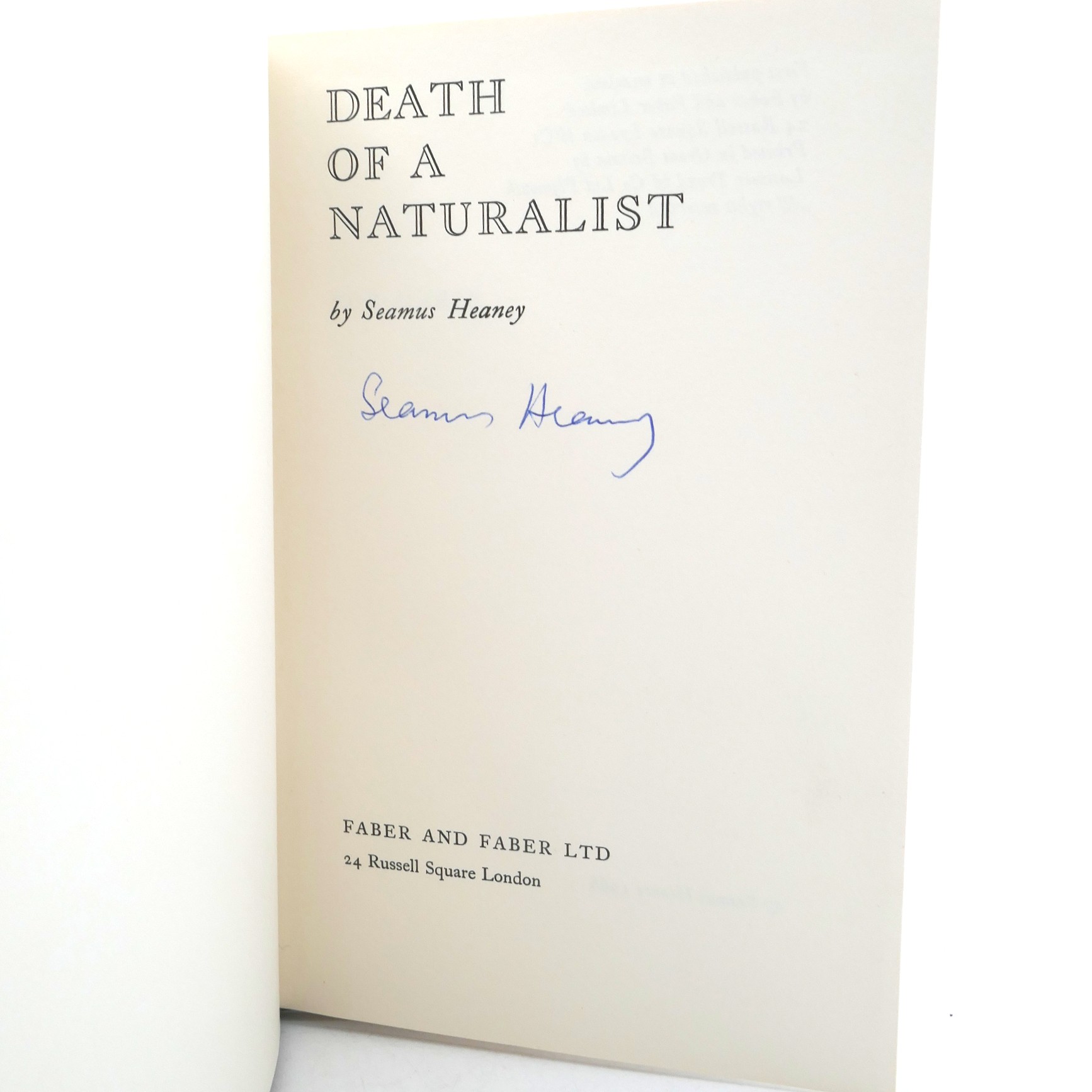 Death of a Naturalist. First Edition. Author Signed (1966) - Image 5