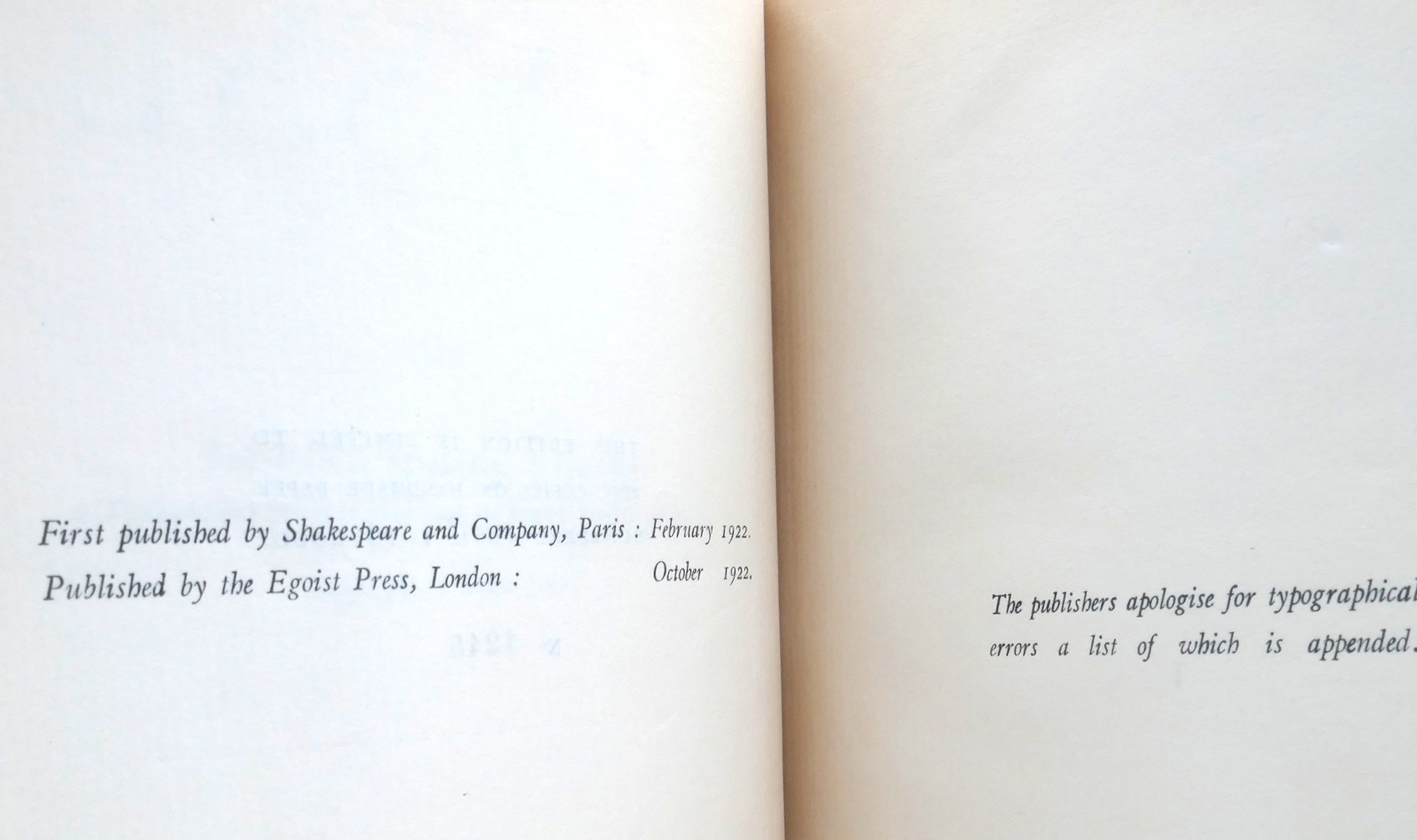 Ulysses. Second Edition (1922) - Image 6