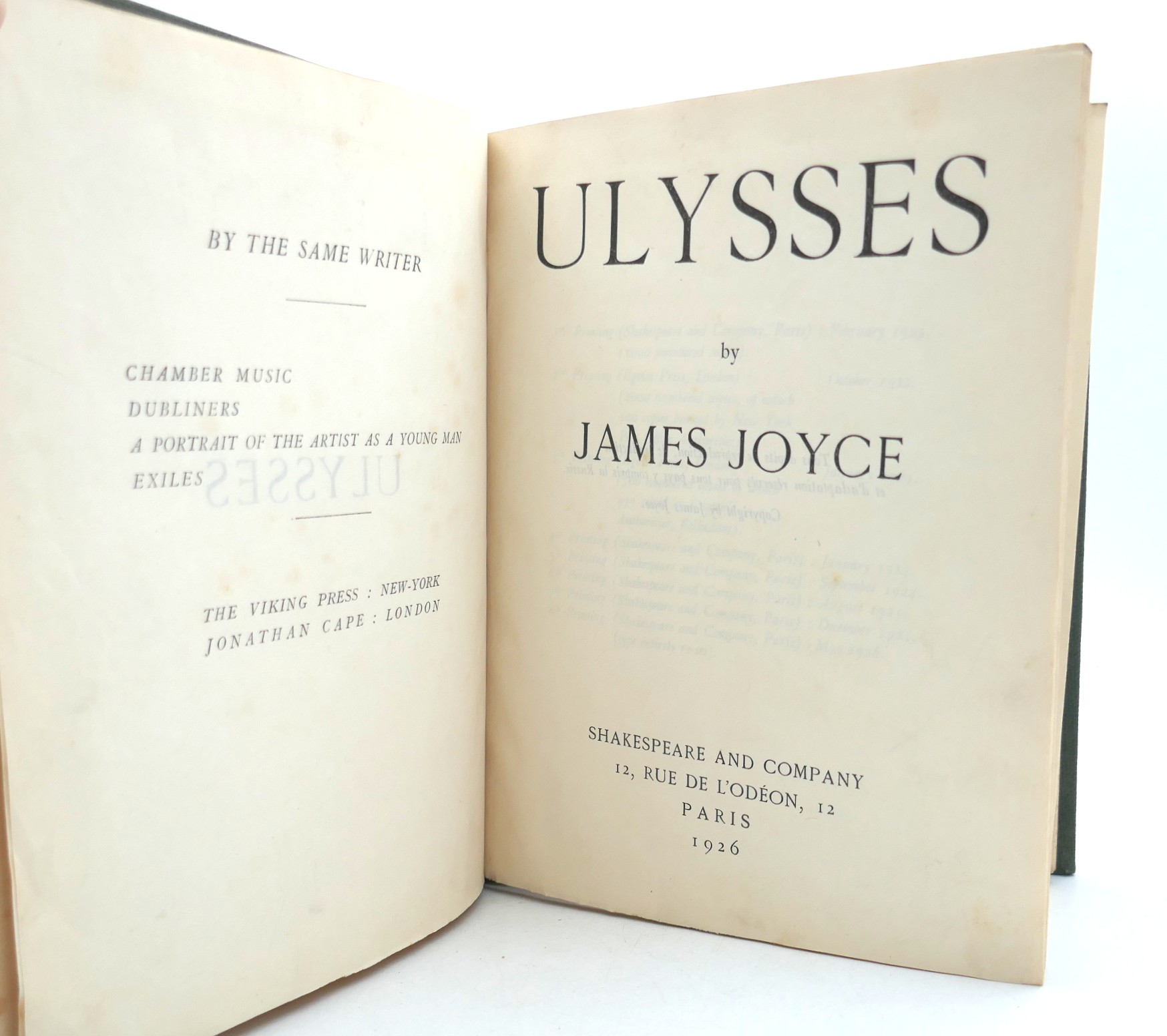 Ulysses. Second Edition, First Printing (1926) - Image 2