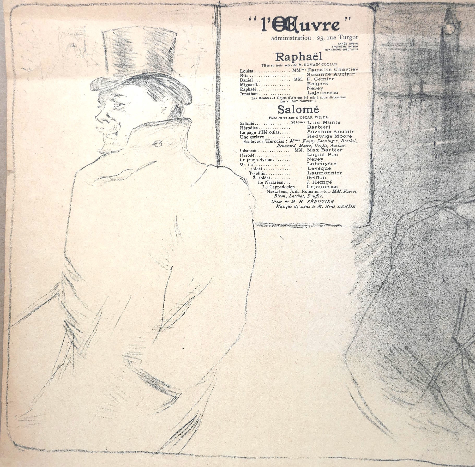 Henri De Toulouse-Lautrec’s Program for ‘Raphael and Salome’ (1898) - Image 4