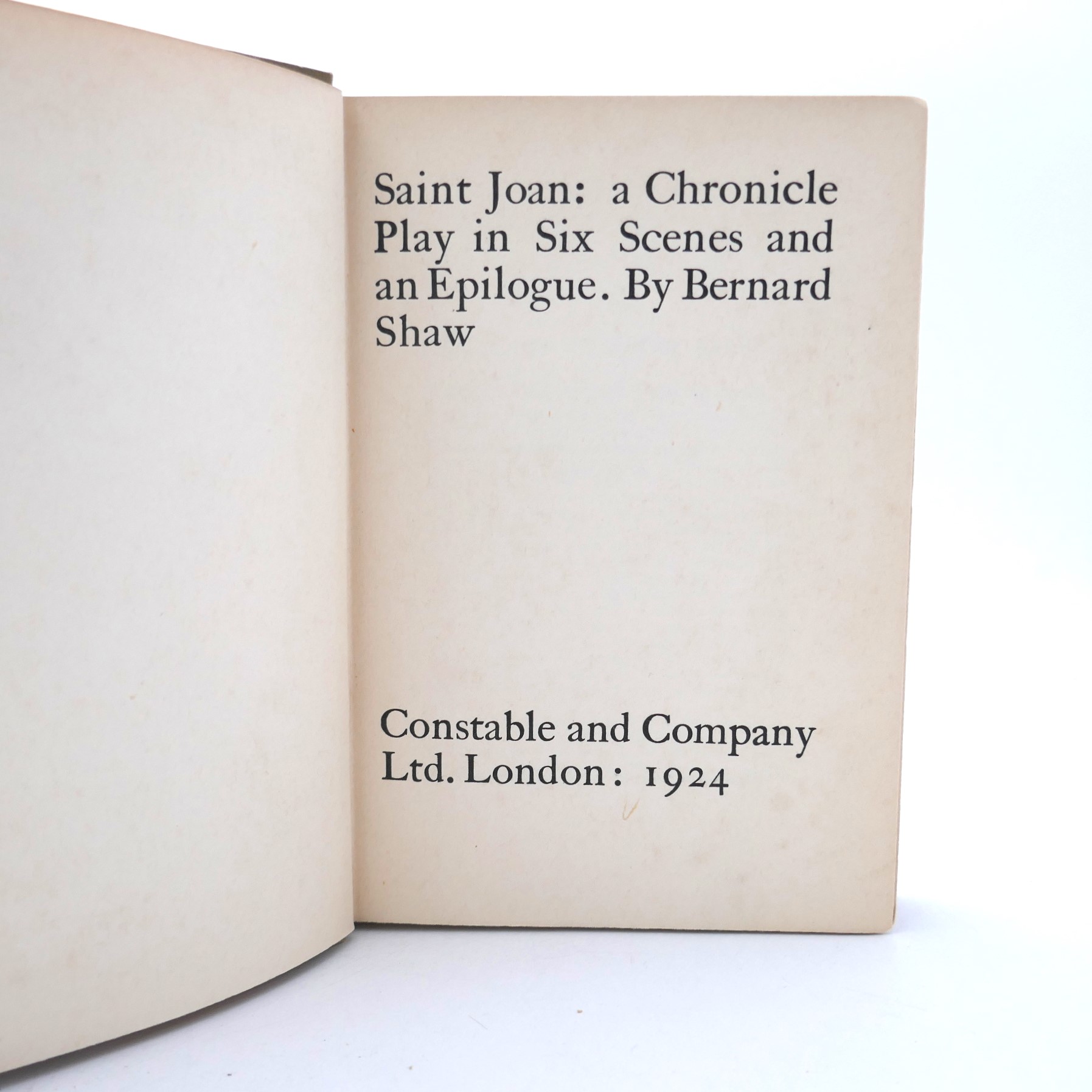 Saint Joan. A Chronicle Play. With Author's Signature (1924) - Image 2