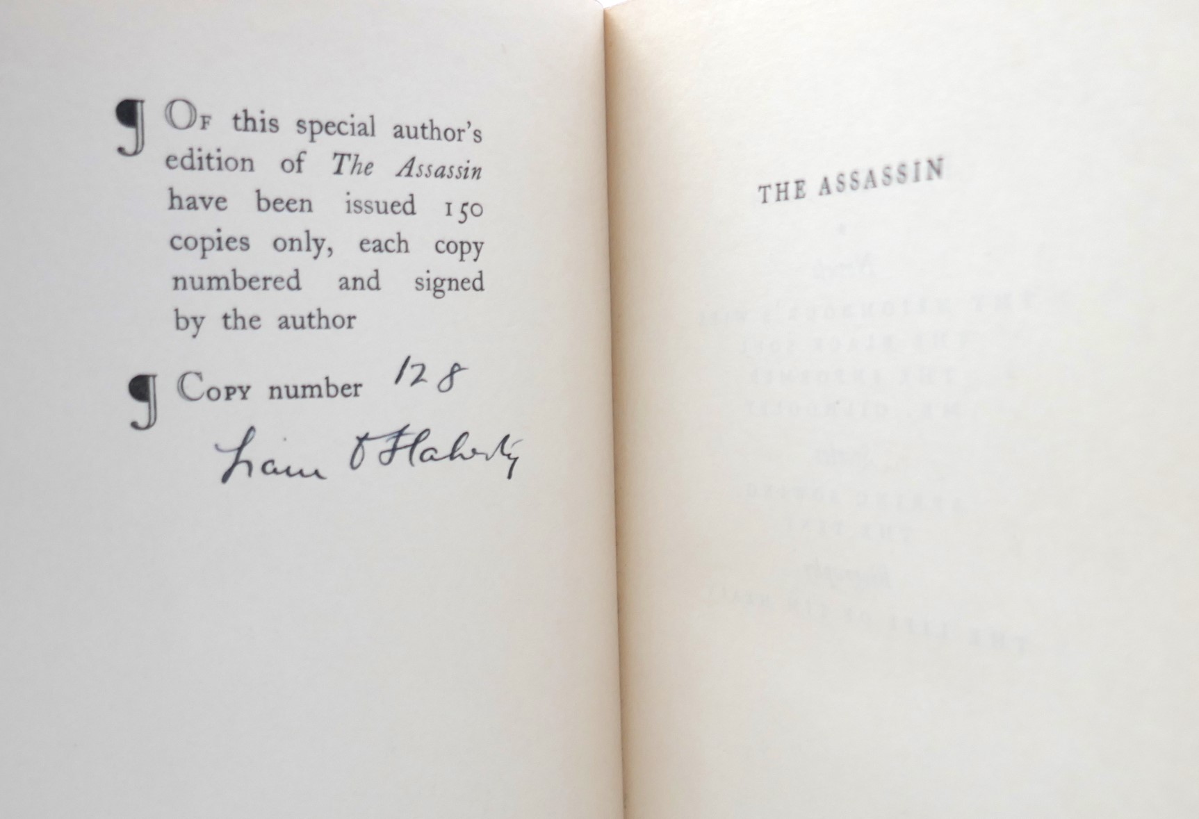 The Assassin. Limited Signed Edition (1928) - Image 3