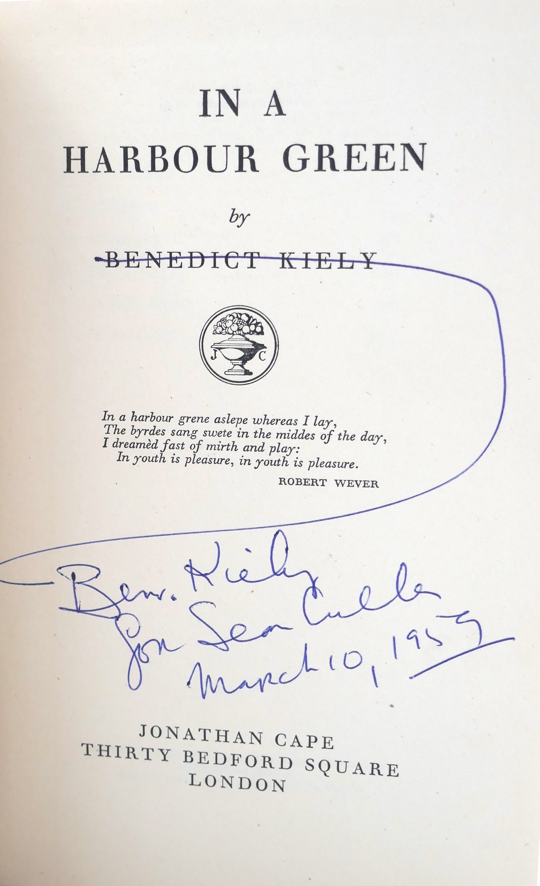 In a Harbour Green. Inscribed by the Author (1949) - Image 2