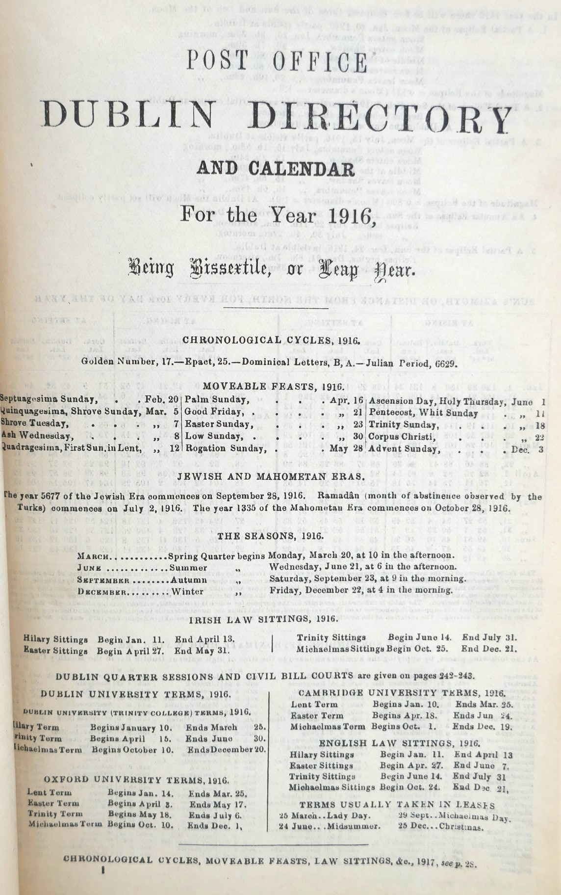The Post Office Directory and Calendar, for 1916 - Image 5