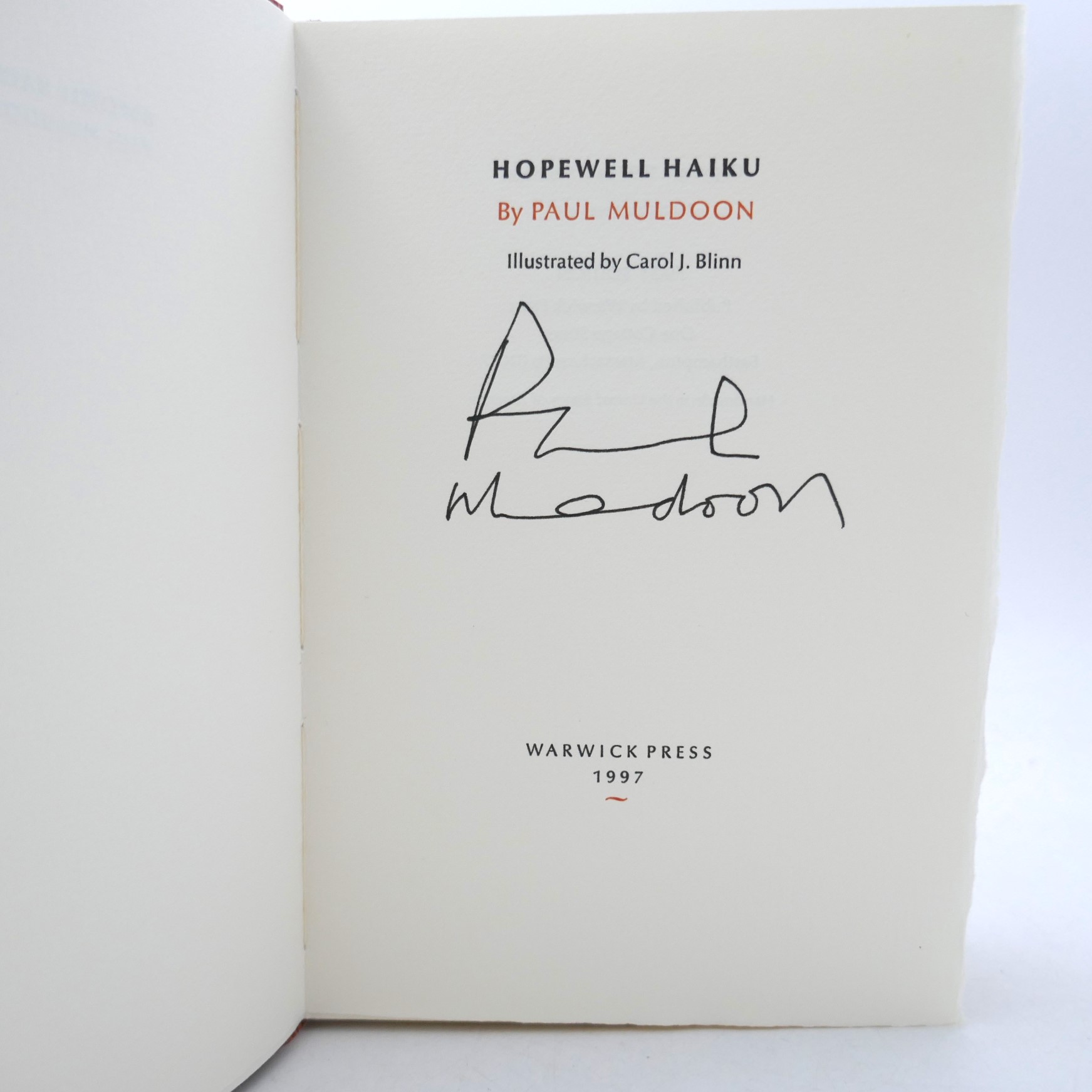 Hopewell Haiku. Limited Signed Edition (1997) - Image 2