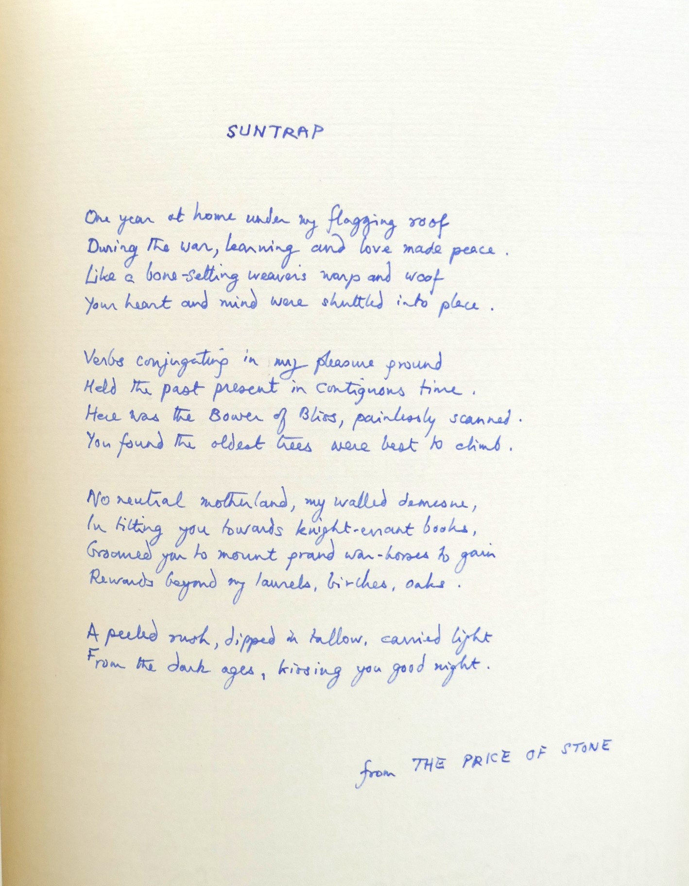 Care. Limited Edition. With Poem in Holograph (1983) - Image 3