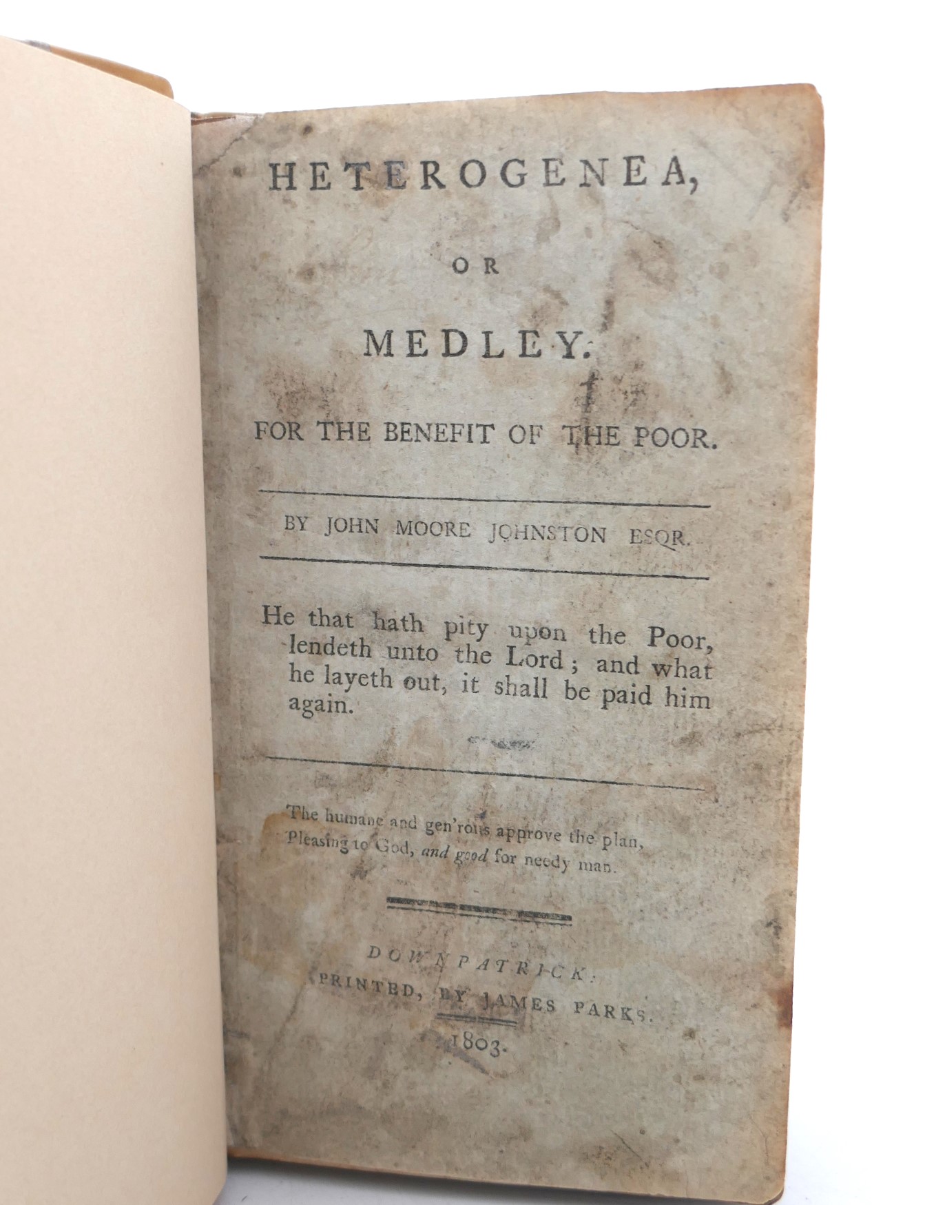 Heterogenea or Medley for the Benefit of the Poor (1803) - Image 2