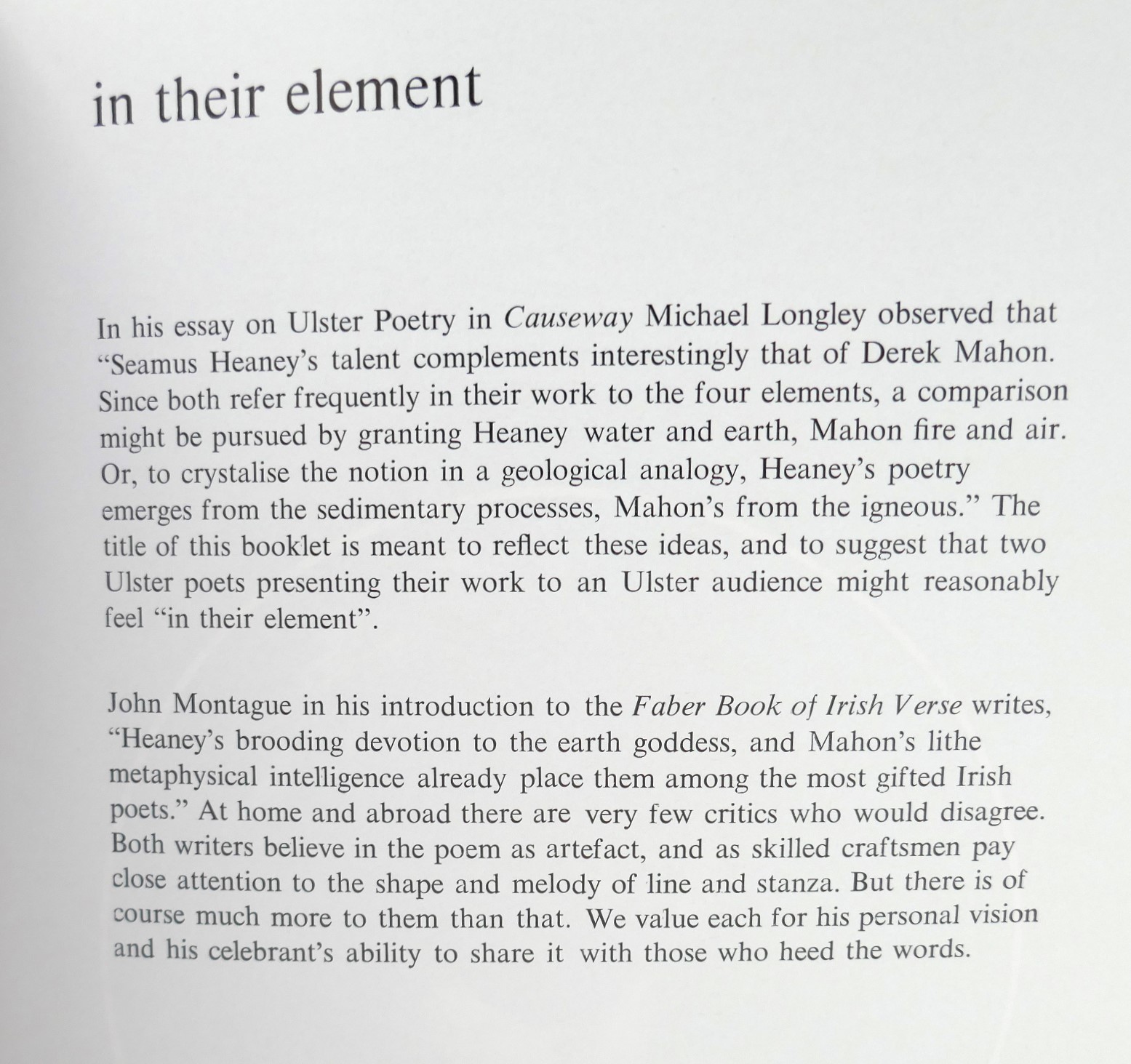 In Their Element. A Selection of Poems (1977) - Image 3