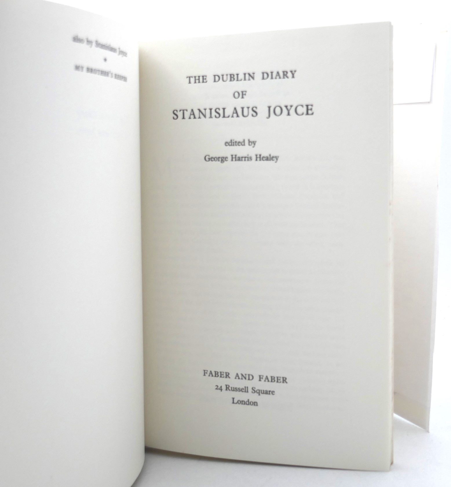 The Dublin Diary of Stanislaus Joyce (1962) - Image 2