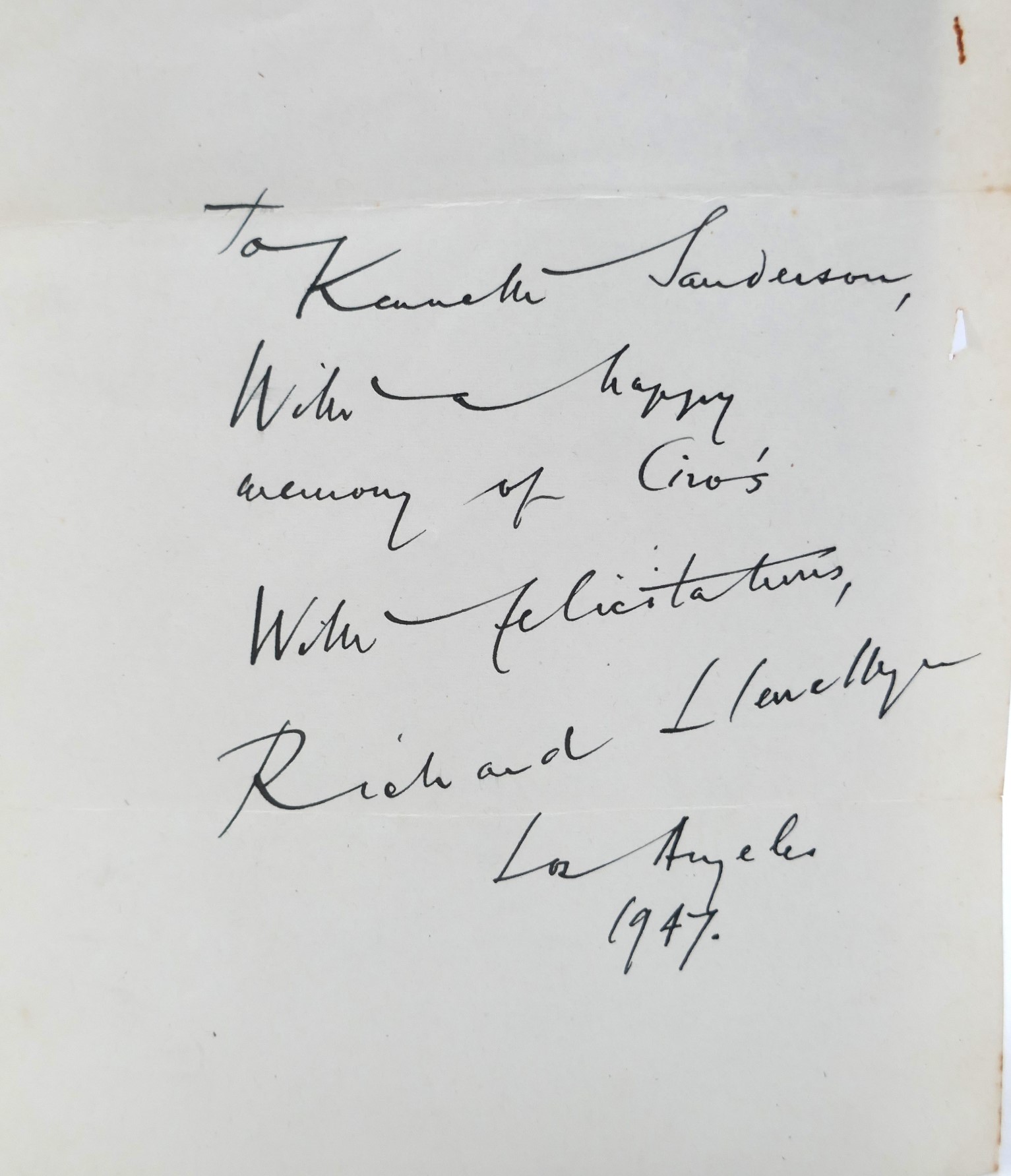 How Green Was My Valley. Association Copy (1941) - Image 6