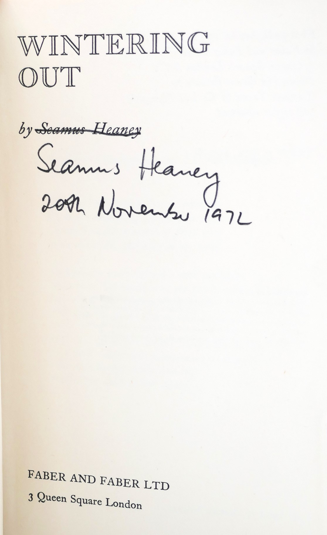 Wintering Out. Inscribed on Publication Day (1972) - Image 2