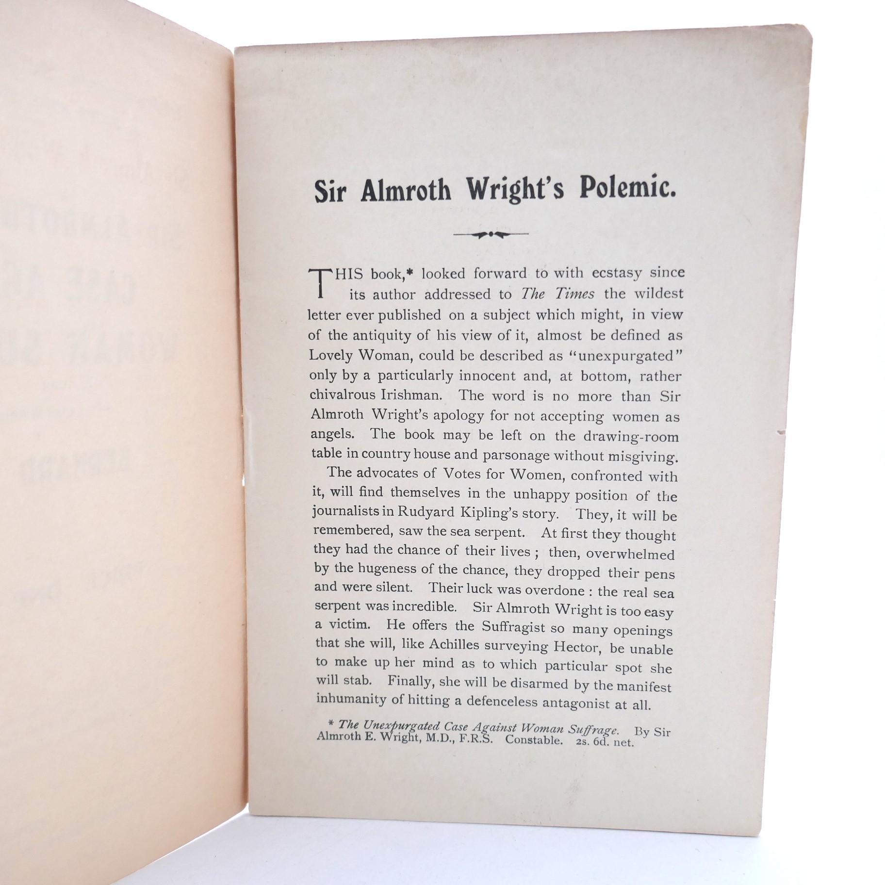 Sir Almroth Wright's Case Against Women Suffrage (1913) - Image 2
