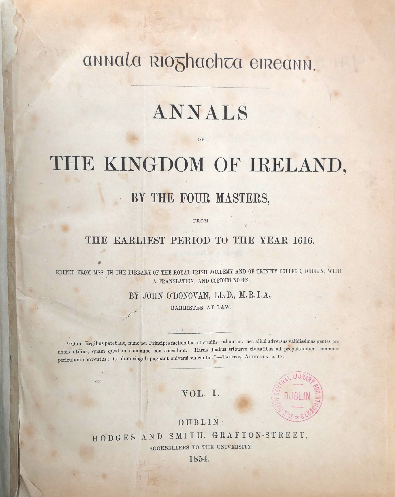 The Annals of the Kingdom of Ireland. Second Edition (1854) - Image 3