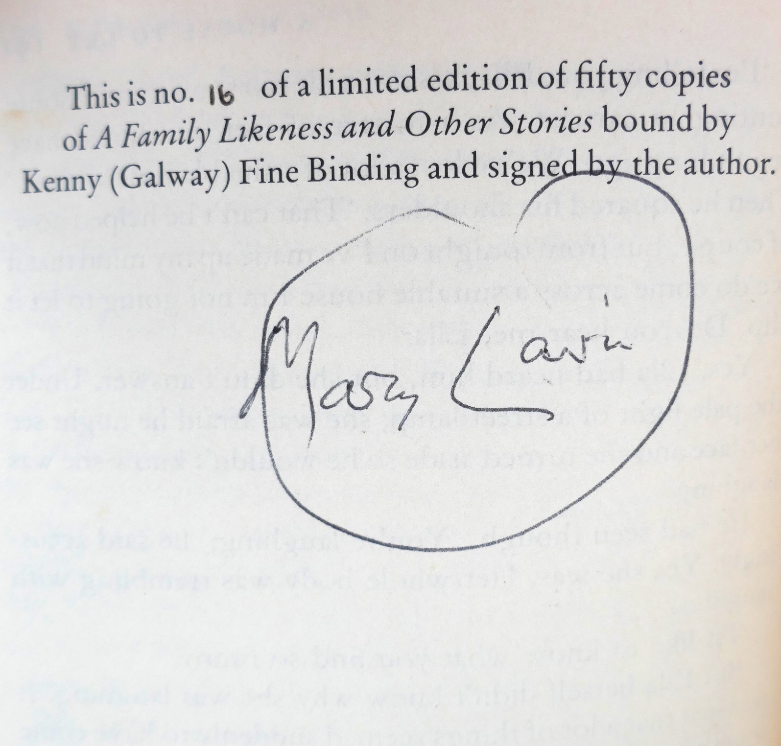 A Family Likeness & Other Stories. Limited Edition (1985) - Image 4