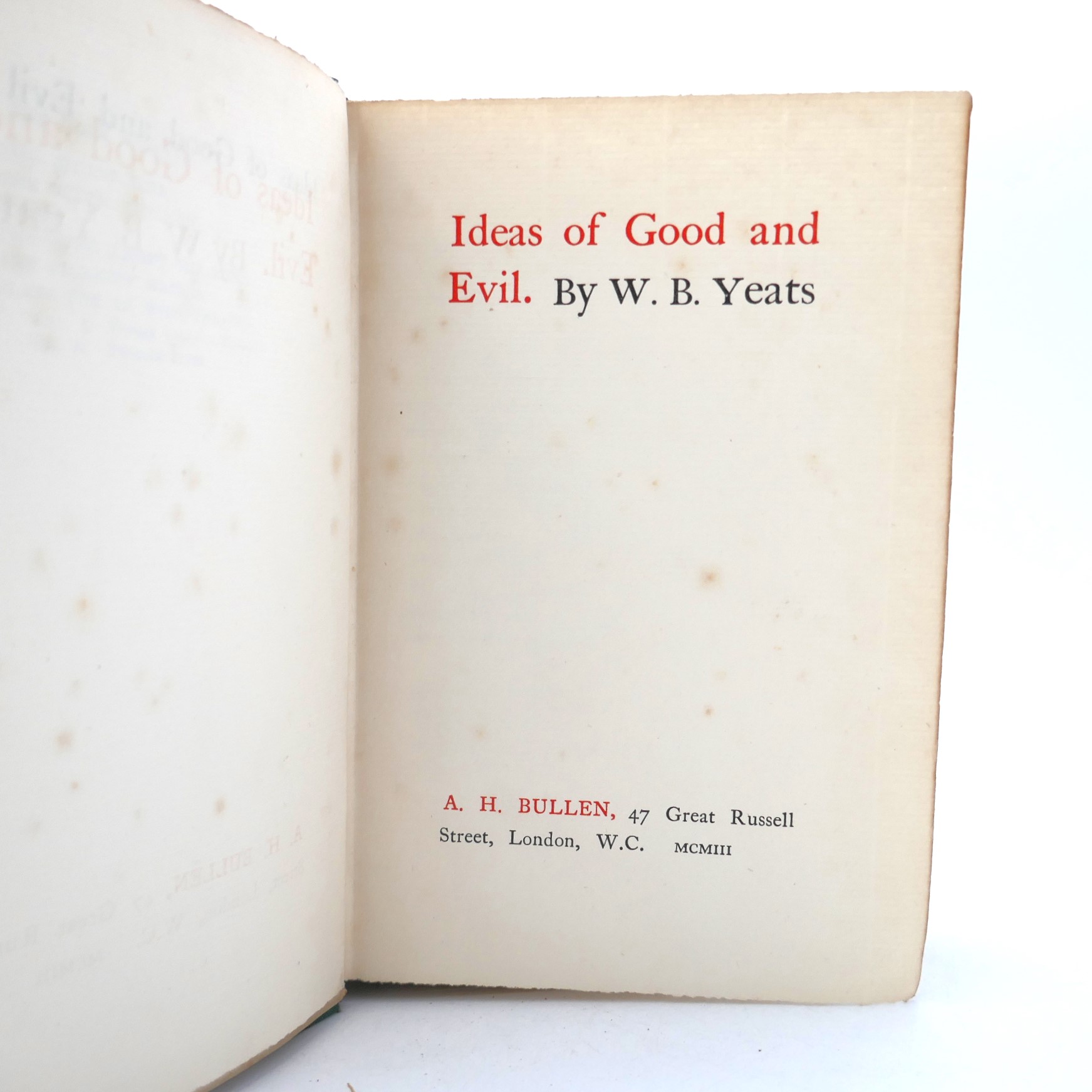 Ideas of Good and Evil. First Edition (1903) - Image 2