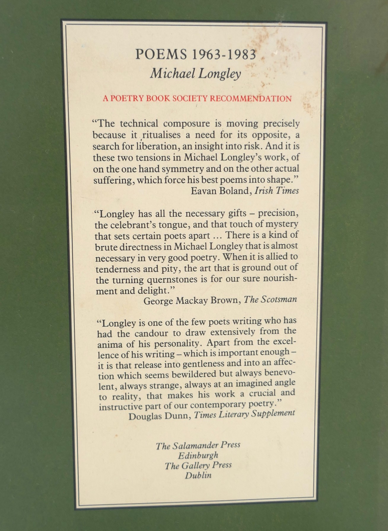 Poems 1963-1983 - Image 4