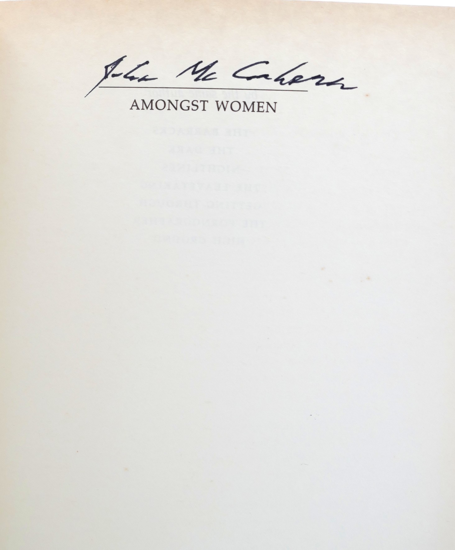 Amongst Women. Signed Copy (1990) - Image 3