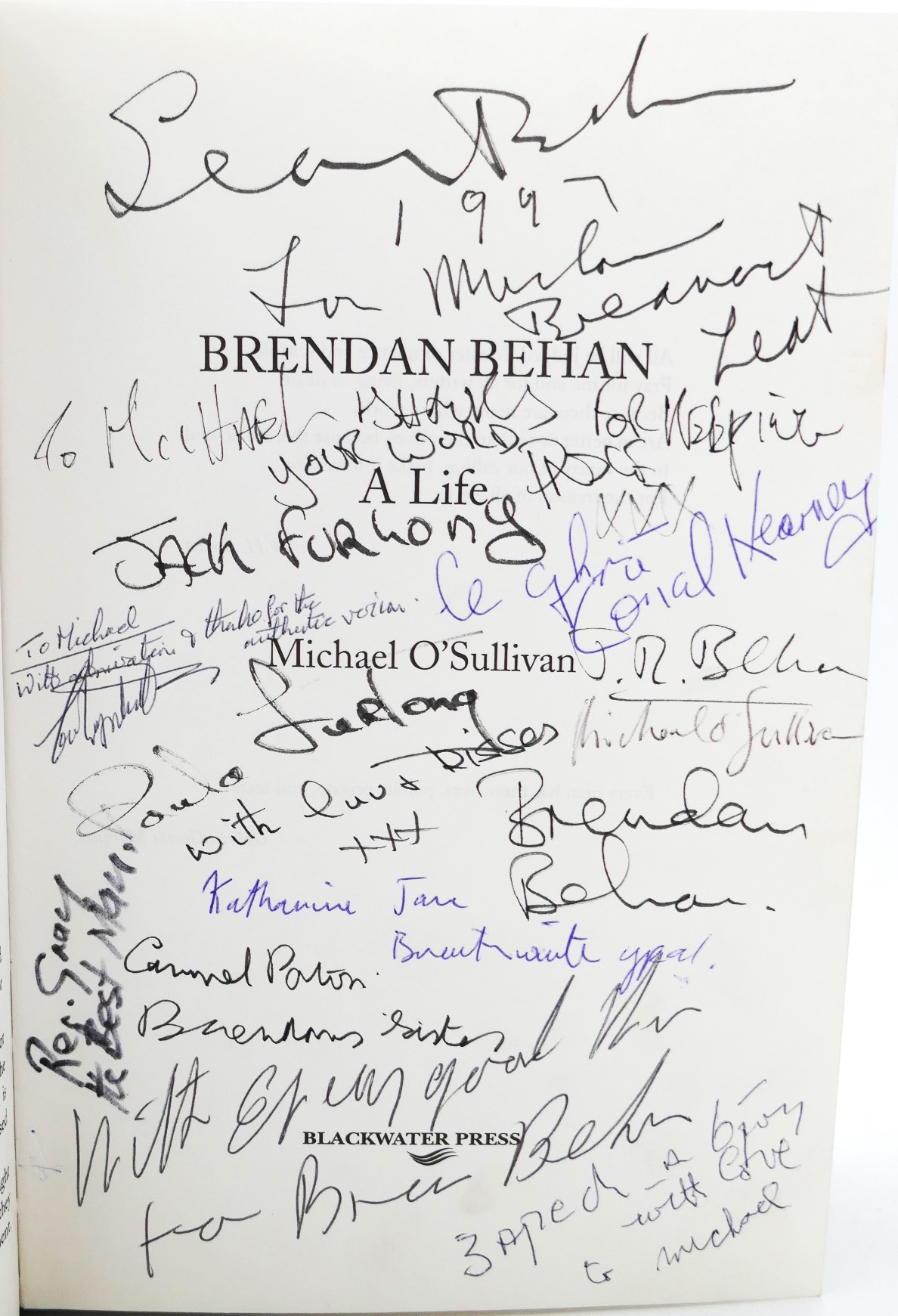 Brendan Behan - A Life. Inscribed Copy (1997) - Image 2