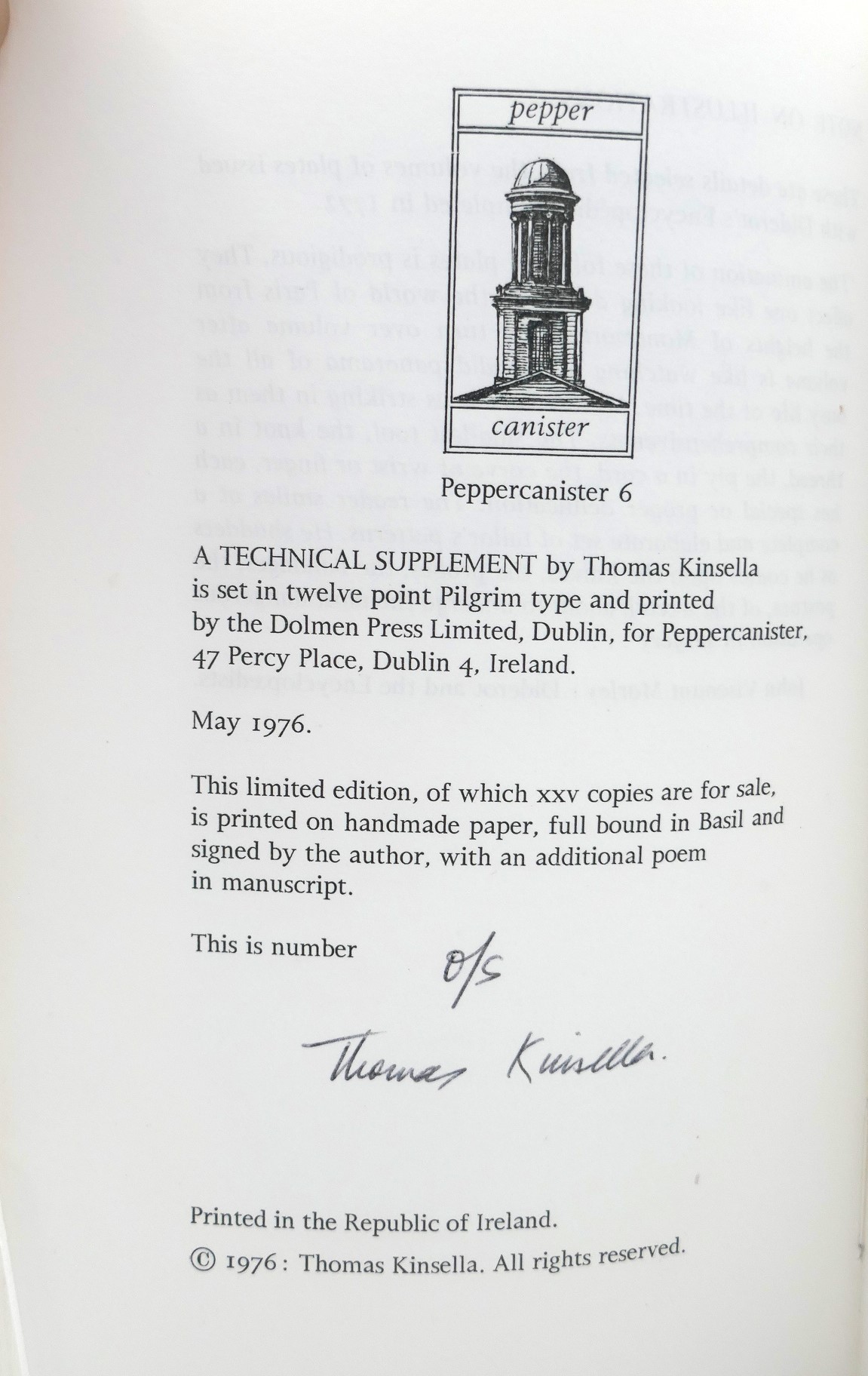 A Technical Supplement. One of Twenty-Five Copies (1976) - Image 5