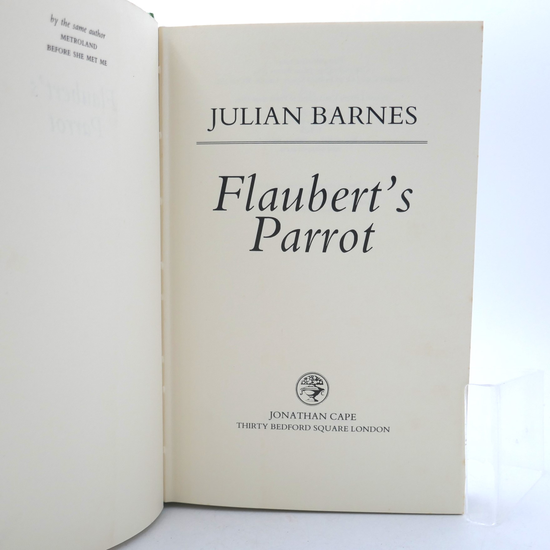 Flaubert's Parrot. Signed by the Author (1984) - Image 2