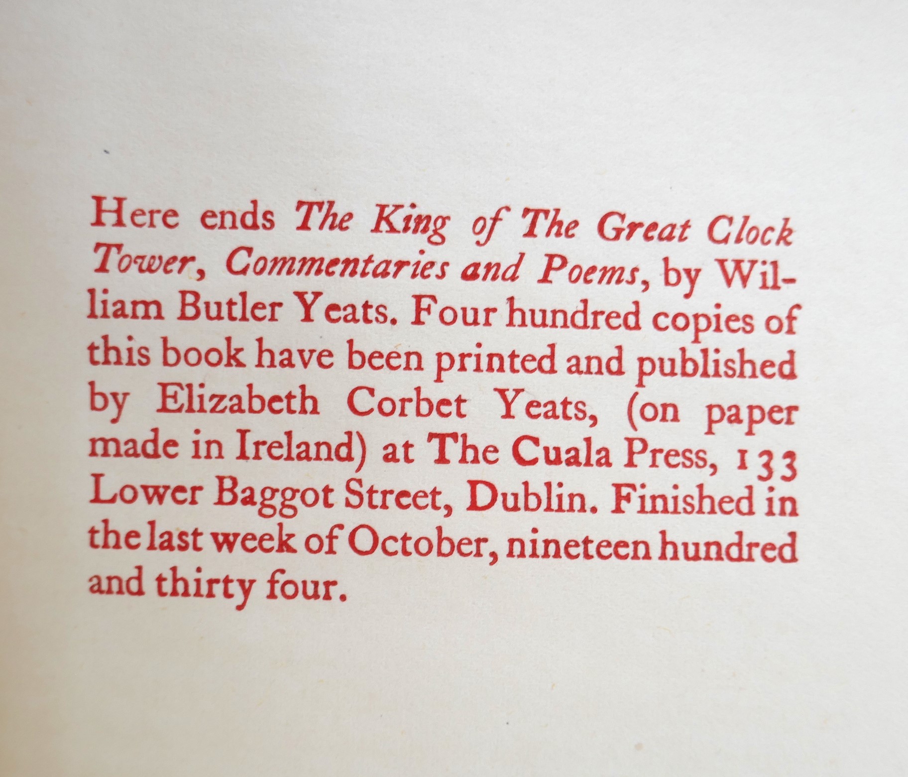 The King of the Great Clock Tower. Signed by the Author (1934) - Image 5