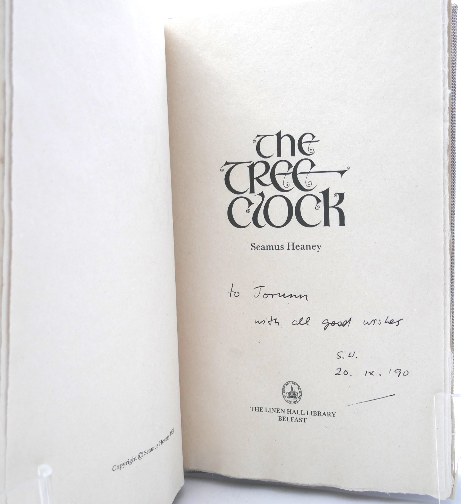The Tree Clock. The Tree Clock. With a Poem in Holograph (1991) - Image 2