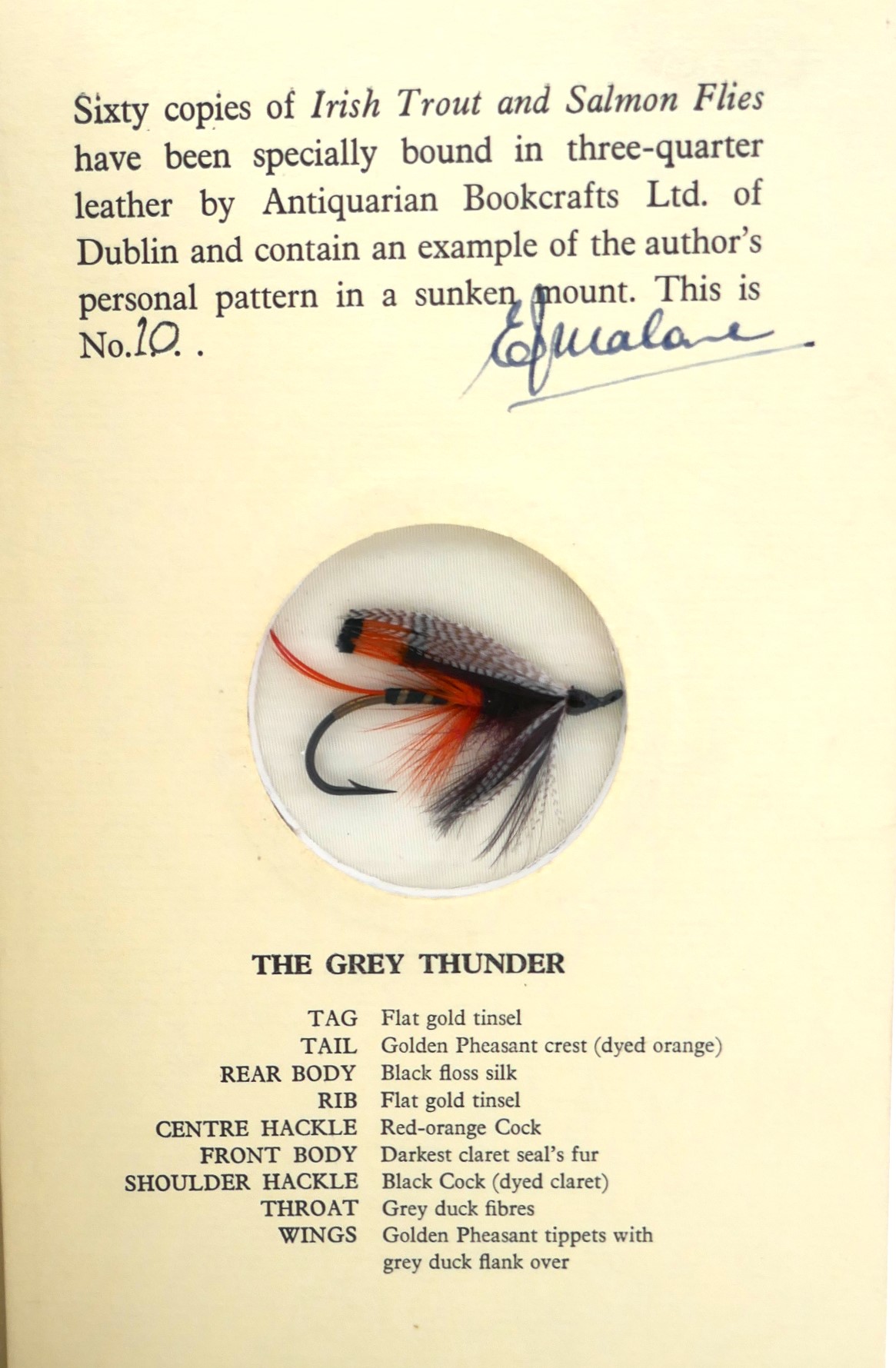 Irish Trout and Salmon Flies. Special Edition of Sixty Copies (1984) - Image 3
