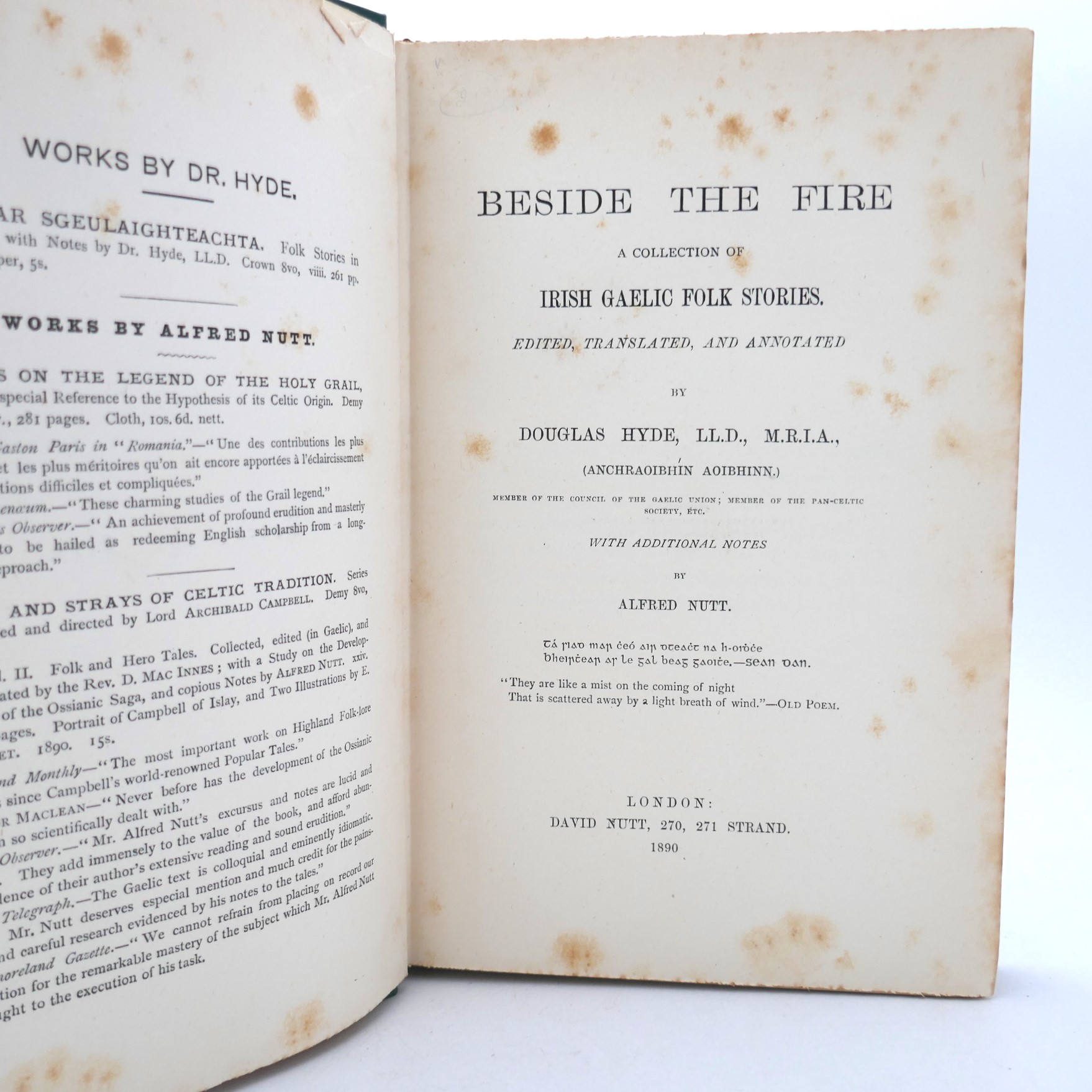 Beside the Fire. Irish Gaelic Folk Stories (1890) - Image 2